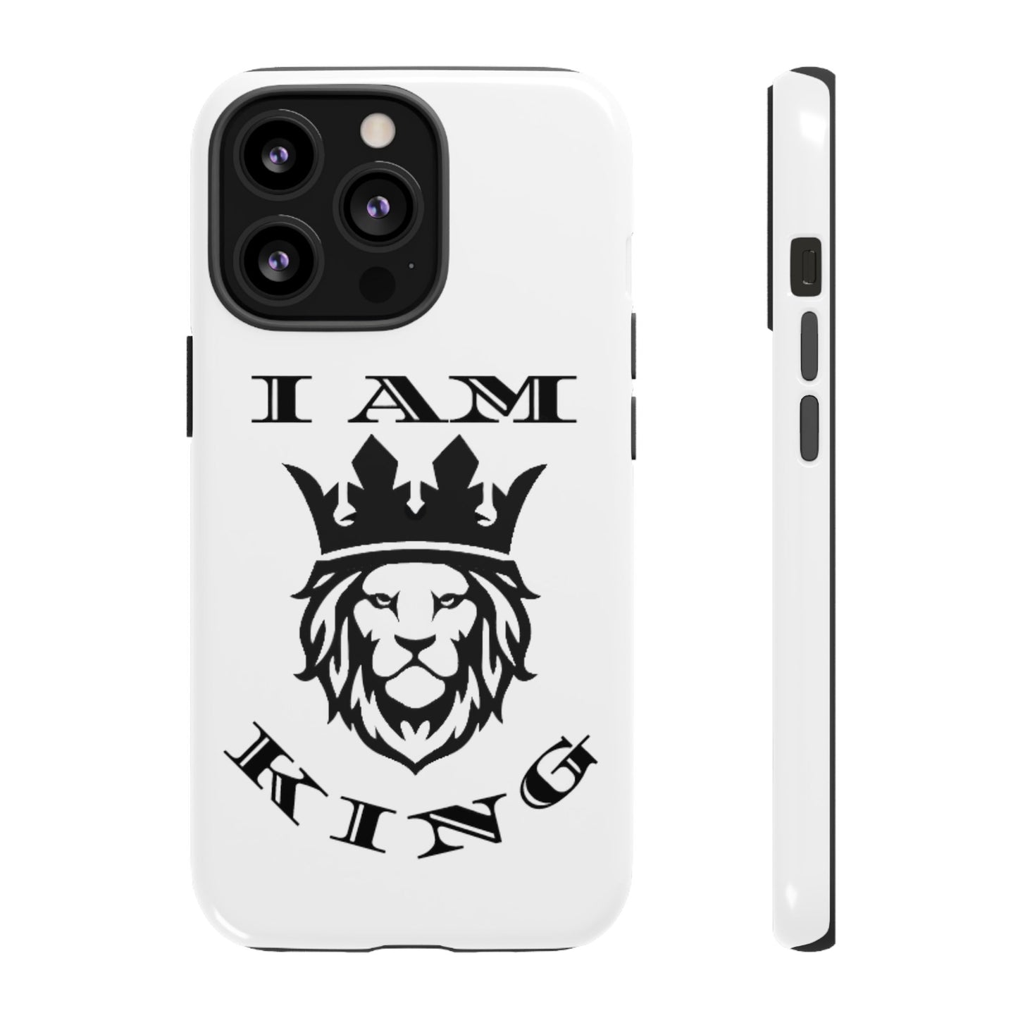 I Am King Lion Phone Case - Tough & Stylish Protection for Confidence, I Am King, I Am Queen, leadership, ruling, family, uplifting, kindness, King, Queen, Love, Lion