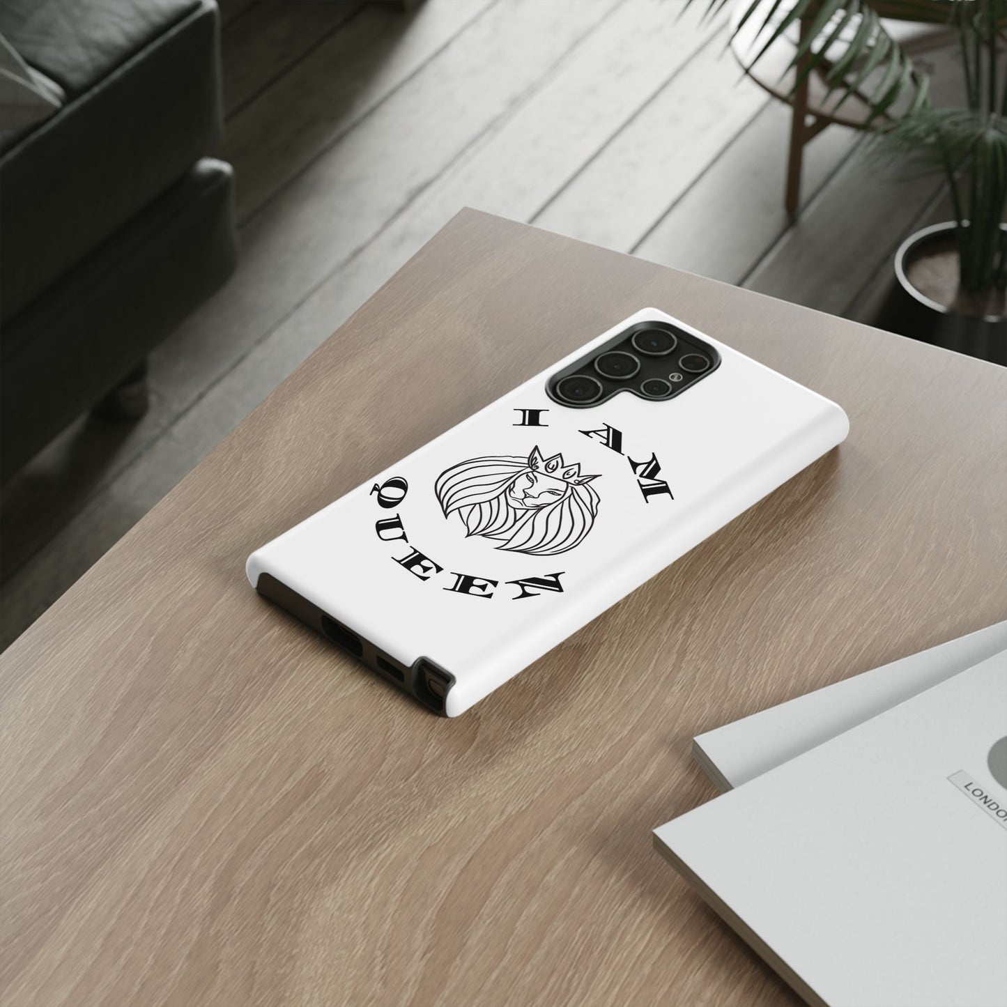I Am Queen Tough Phone Case - Stylish Protection with Lion Design, I Am King, I Am Queen, leadership, ruling, family, uplifting, kindness, King, Queen, Love, Lion.