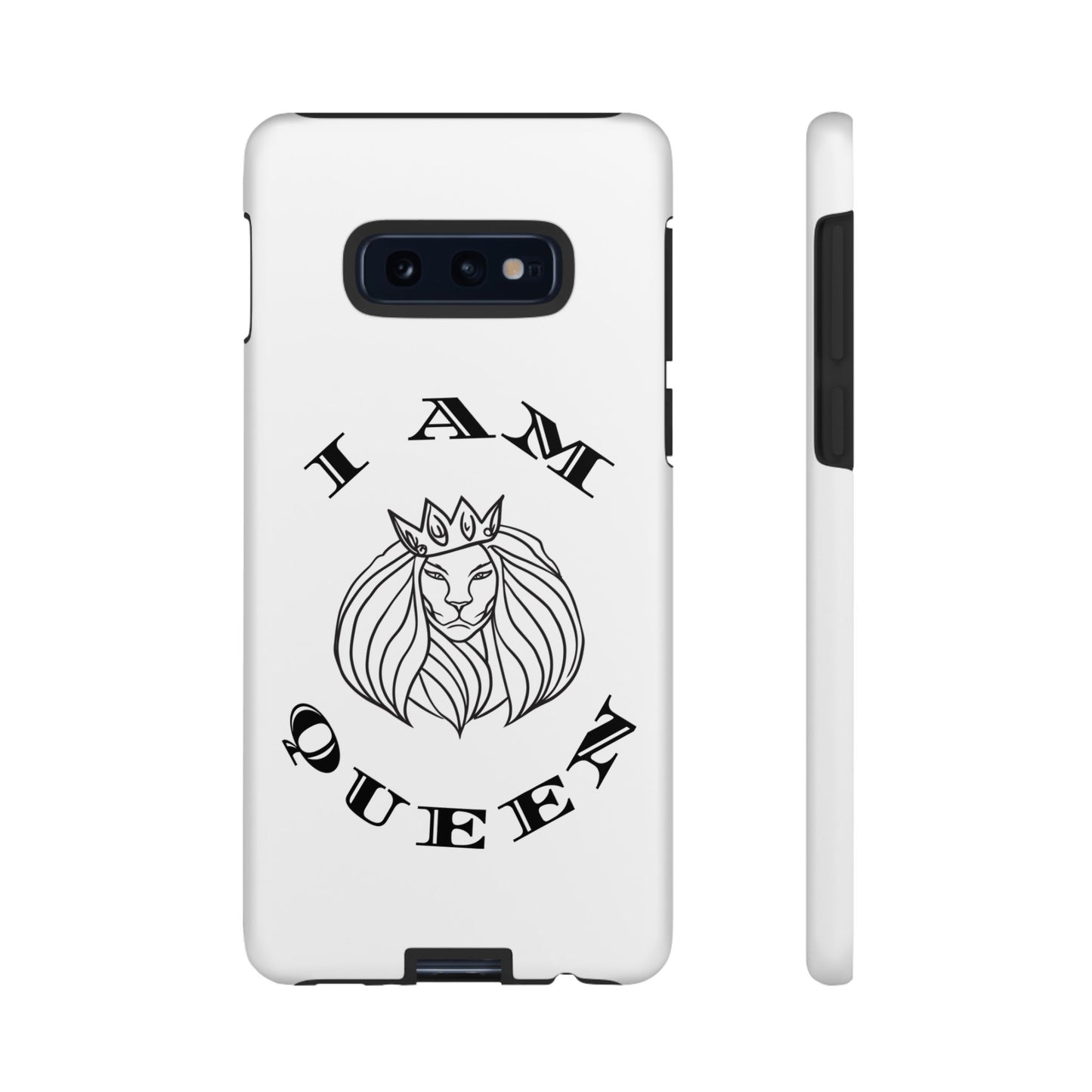 I Am Queen Tough Phone Case - Stylish Protection with Lion Design, I Am King, I Am Queen, leadership, ruling, family, uplifting, kindness, King, Queen, Love, Lion.