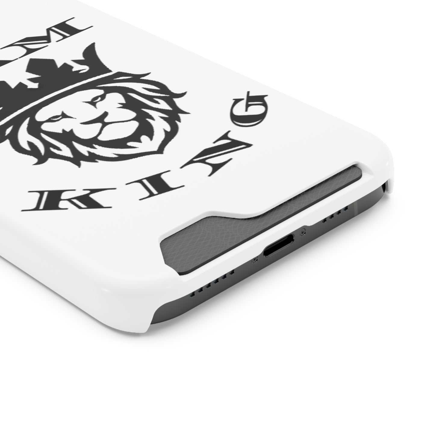 King Crown Phone Case with Card Holder - Stylish Protection for Royalty