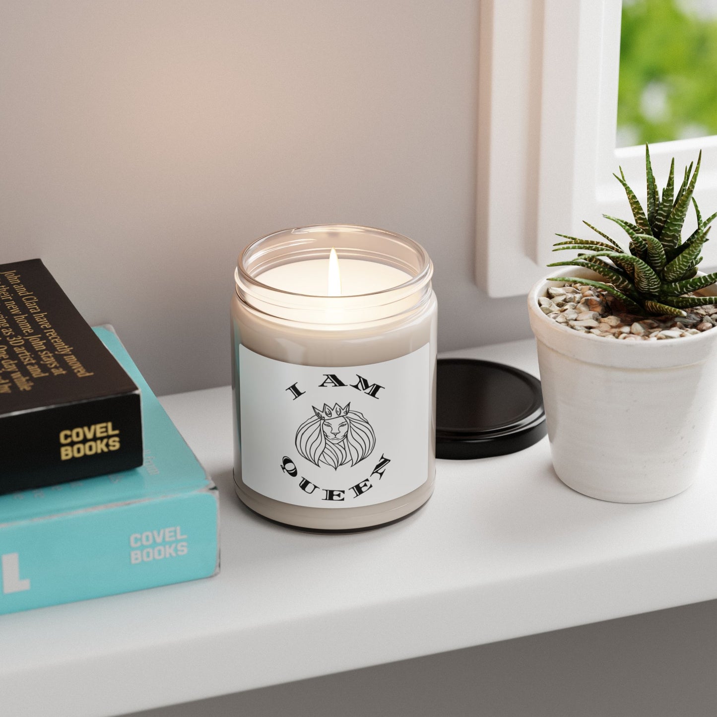I Am Queen Scented Soy Candle – 9oz Luxury Candle for Self-Care & Empowerment, I Am King, I Am Queen, leadership, ruling, family, uplifting, kindness, King, Queen, Love, Lion.