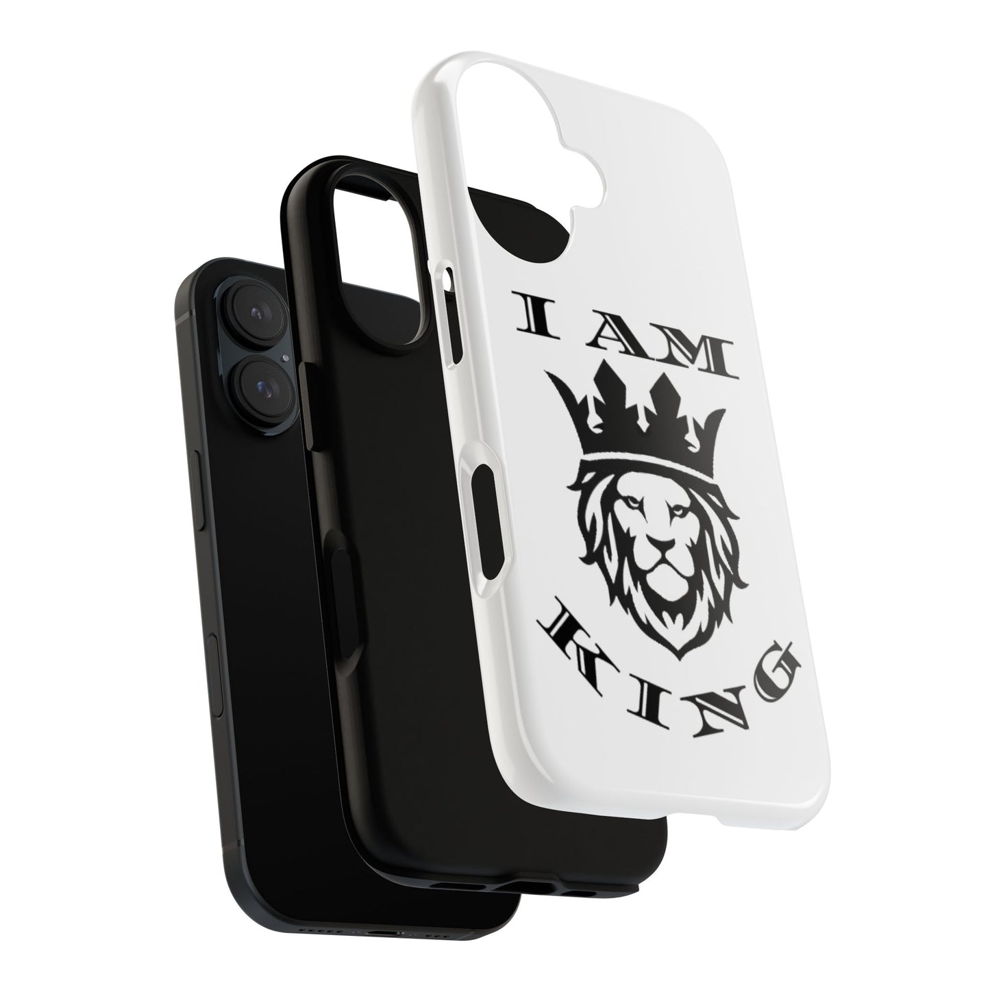 I Am King Lion Phone Case - Tough & Stylish Protection for Confidence, I Am King, I Am Queen, leadership, ruling, family, uplifting, kindness, King, Queen, Love, Lion