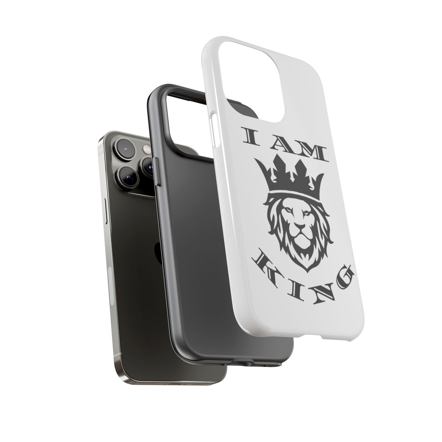 I Am King Lion Phone Case - Tough & Stylish Protection for Confidence, I Am King, I Am Queen, leadership, ruling, family, uplifting, kindness, King, Queen, Love, Lion