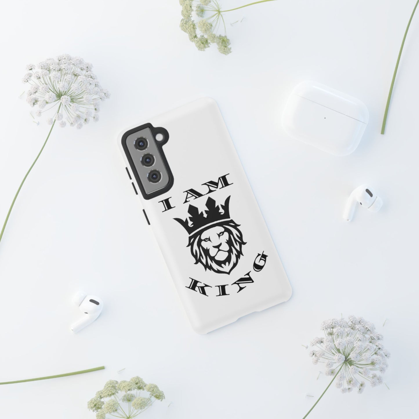I Am King Lion Phone Case - Tough & Stylish Protection for Confidence, I Am King, I Am Queen, leadership, ruling, family, uplifting, kindness, King, Queen, Love, Lion