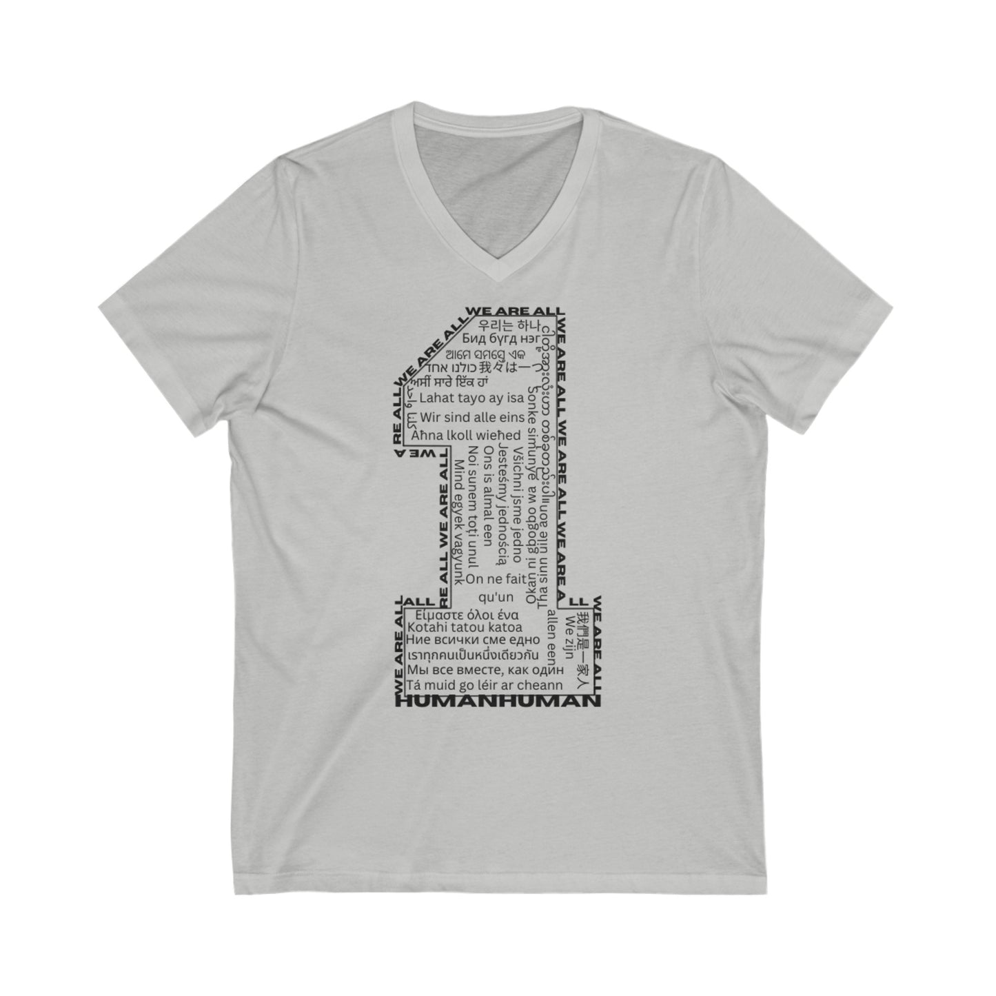 Unisex Jersey Short Sleeve V-Neck Tee