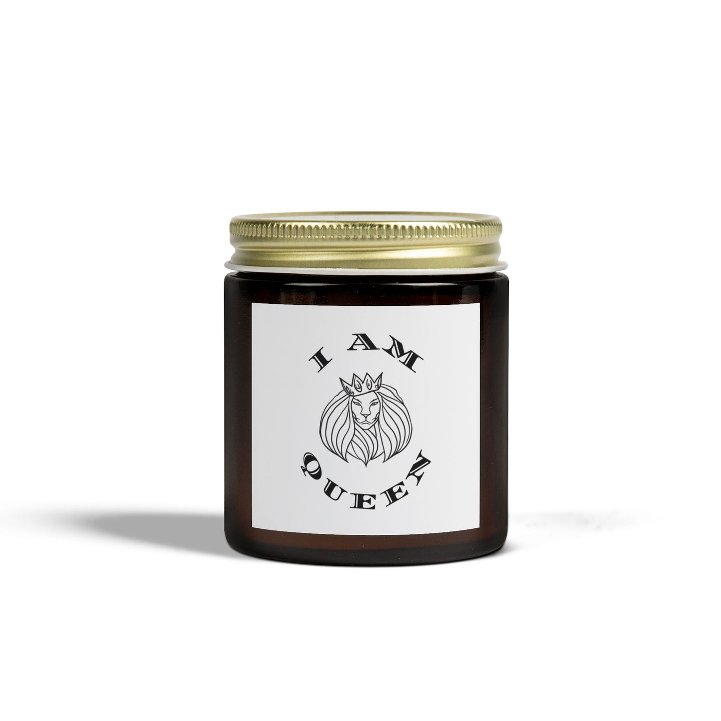 I AM QUEEN Scented Candle - Coconut Apricot Wax (4oz, 9oz) I Am King, I Am Queen, leadership, ruling, family, uplifting, kindness, King, Queen, Love, Lion.