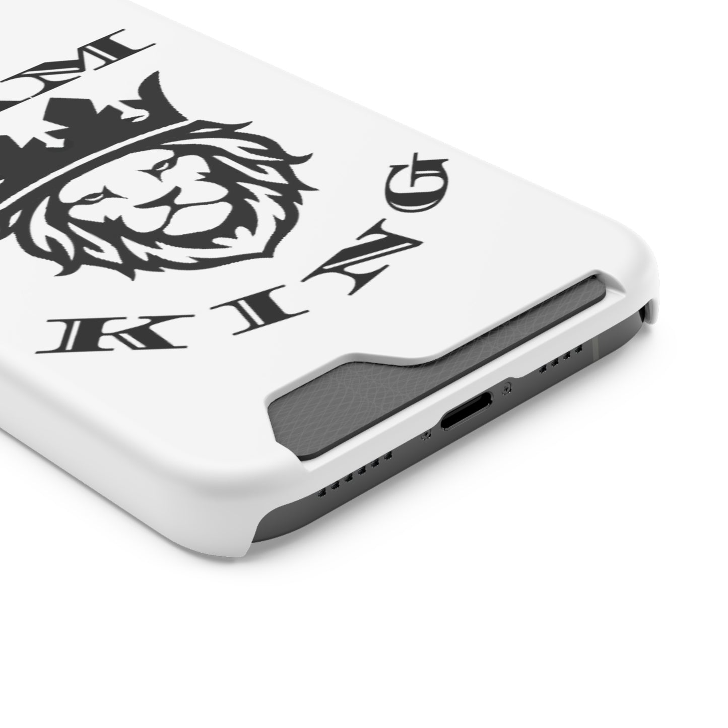 King Crown Phone Case with Card Holder - Stylish Protection for Royalty