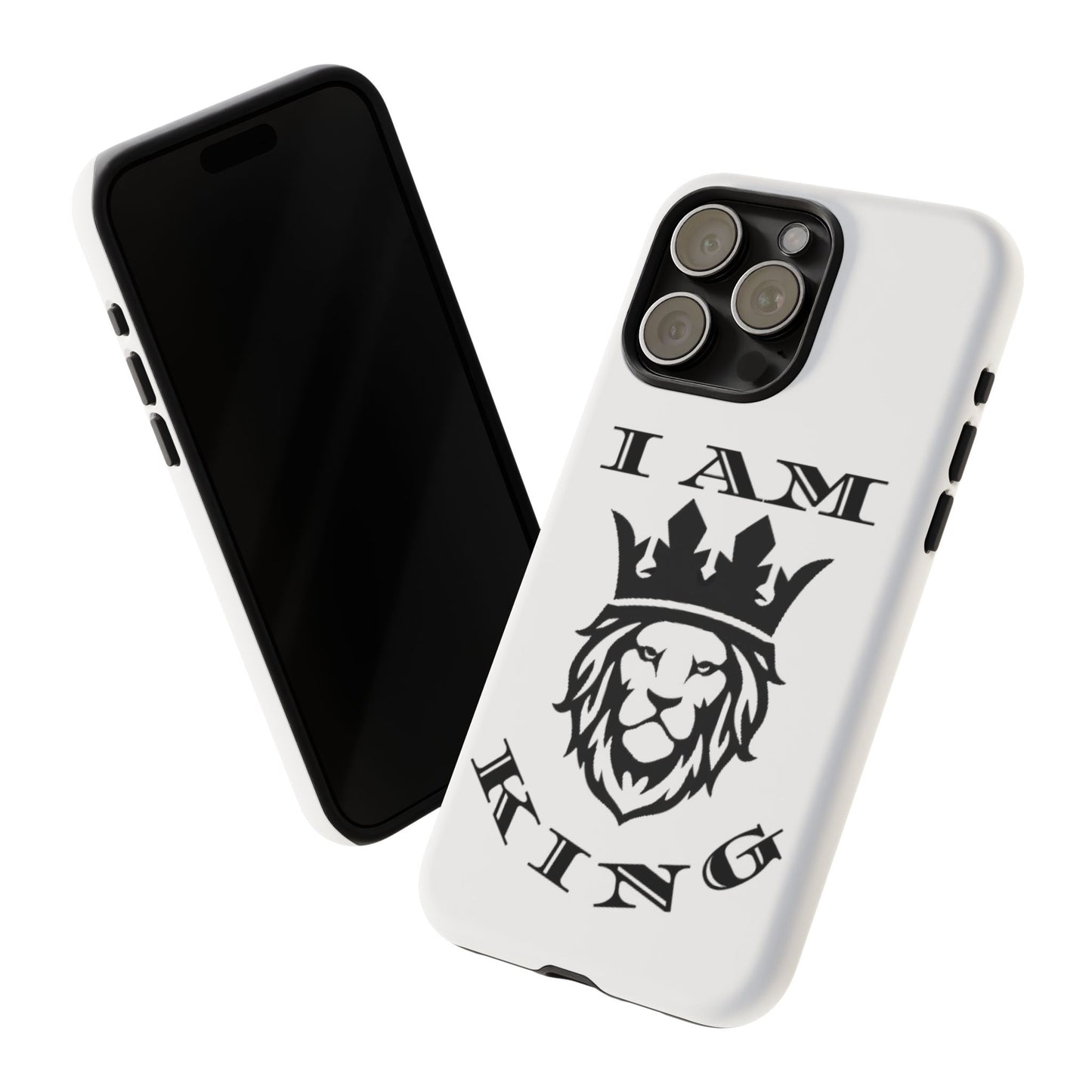 I Am King Lion Phone Case - Tough & Stylish Protection for Confidence, I Am King, I Am Queen, leadership, ruling, family, uplifting, kindness, King, Queen, Love, Lion