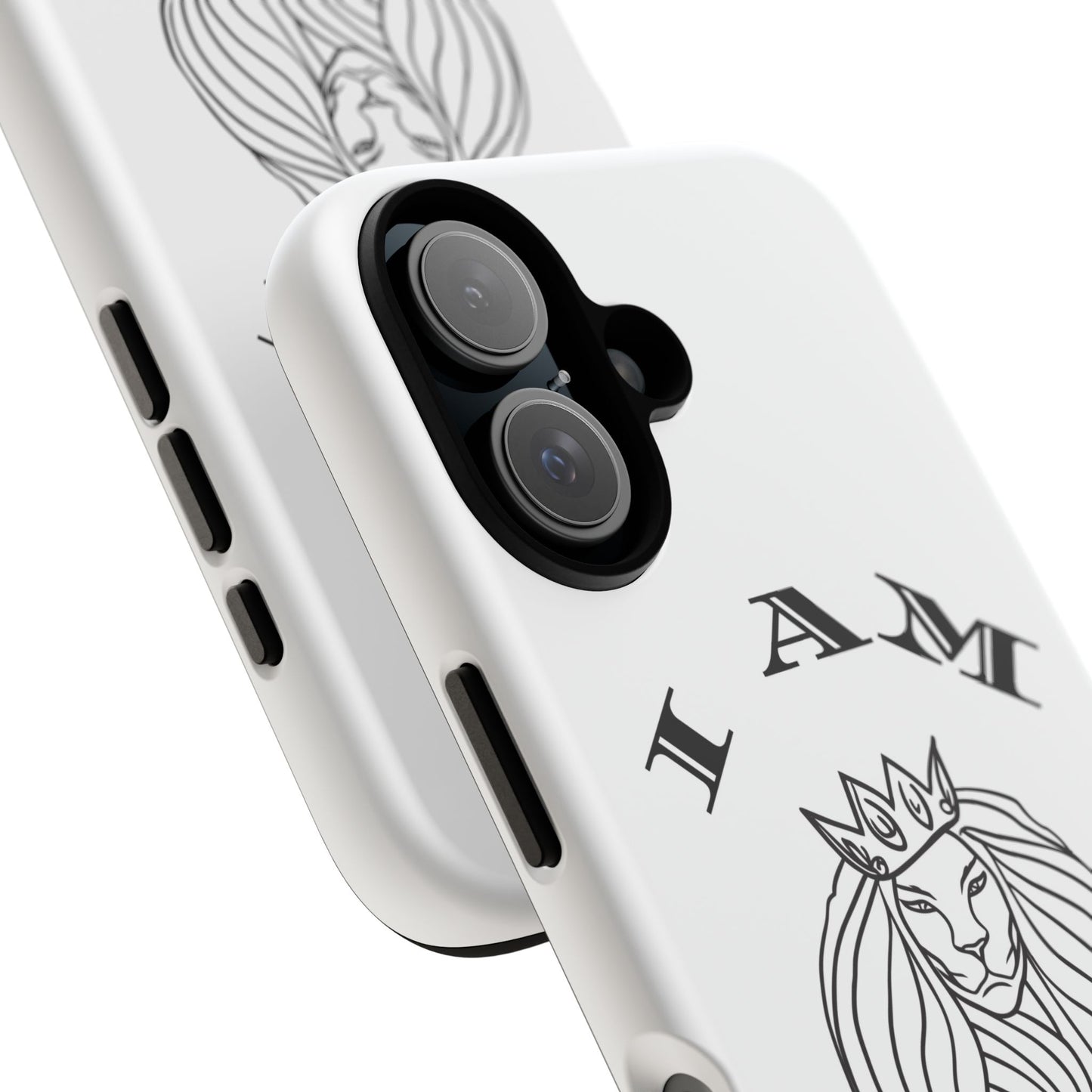 I Am Queen Tough Phone Case - Stylish Protection with Lion Design, I Am King, I Am Queen, leadership, ruling, family, uplifting, kindness, King, Queen, Love, Lion.