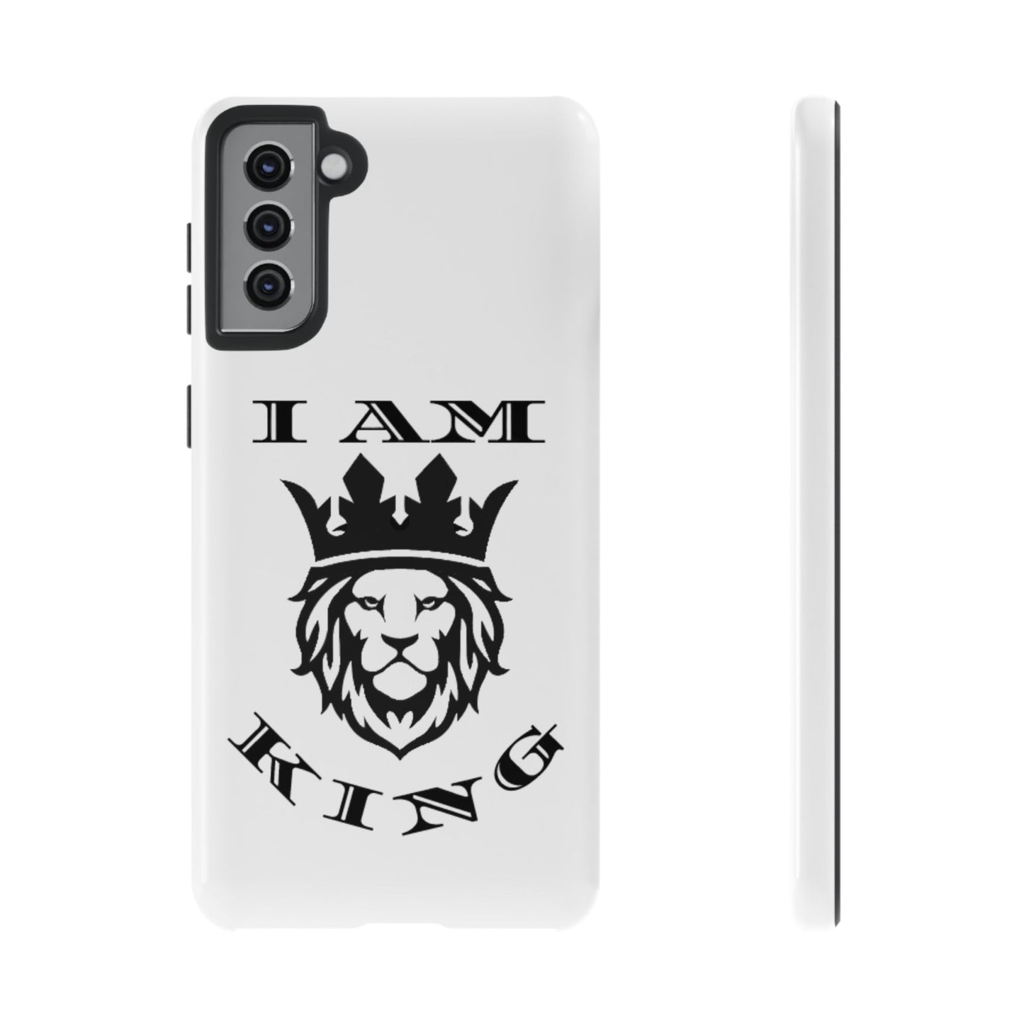I Am King Lion Phone Case - Tough & Stylish Protection for Confidence, I Am King, I Am Queen, leadership, ruling, family, uplifting, kindness, King, Queen, Love, Lion