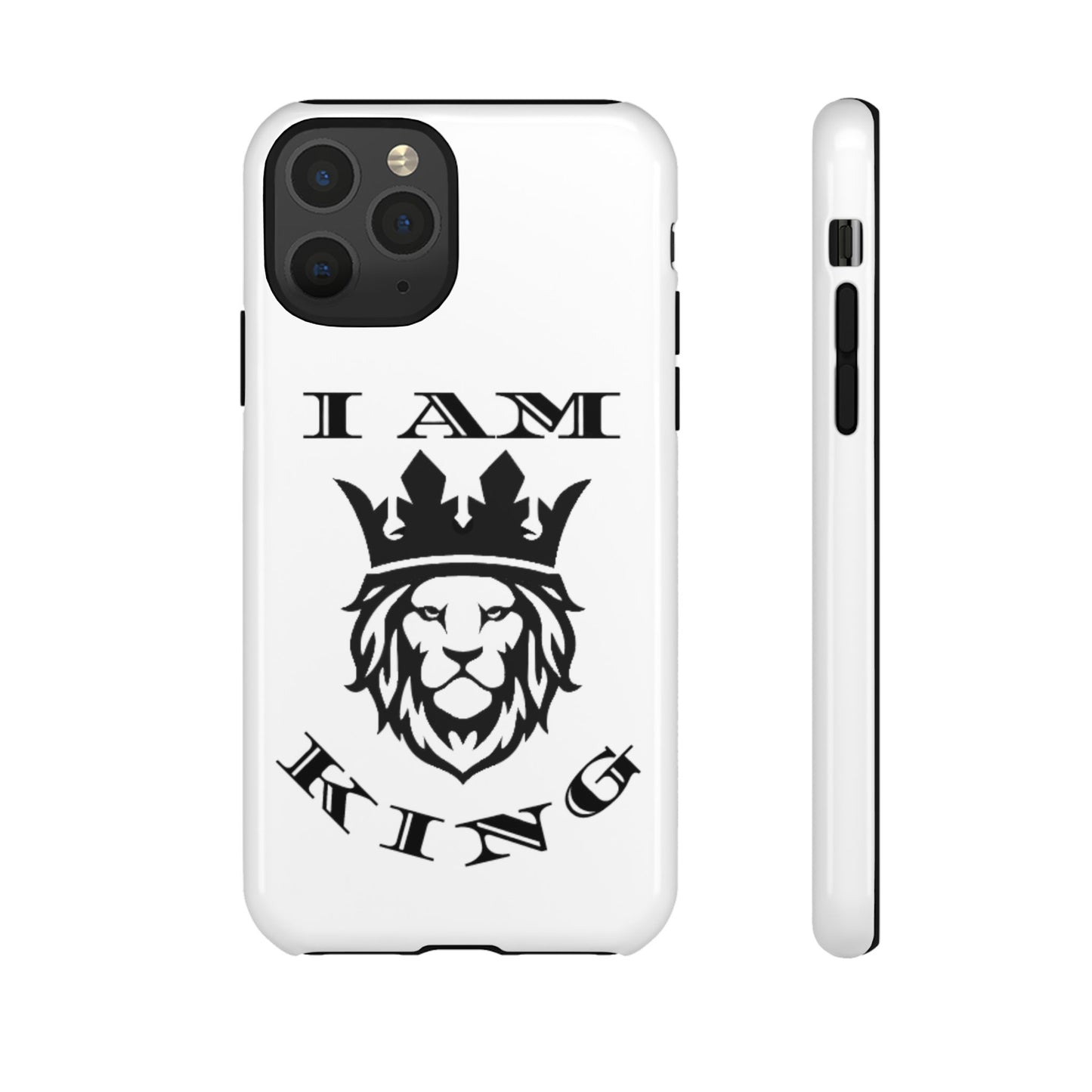 I Am King Lion Phone Case - Tough & Stylish Protection for Confidence, I Am King, I Am Queen, leadership, ruling, family, uplifting, kindness, King, Queen, Love, Lion
