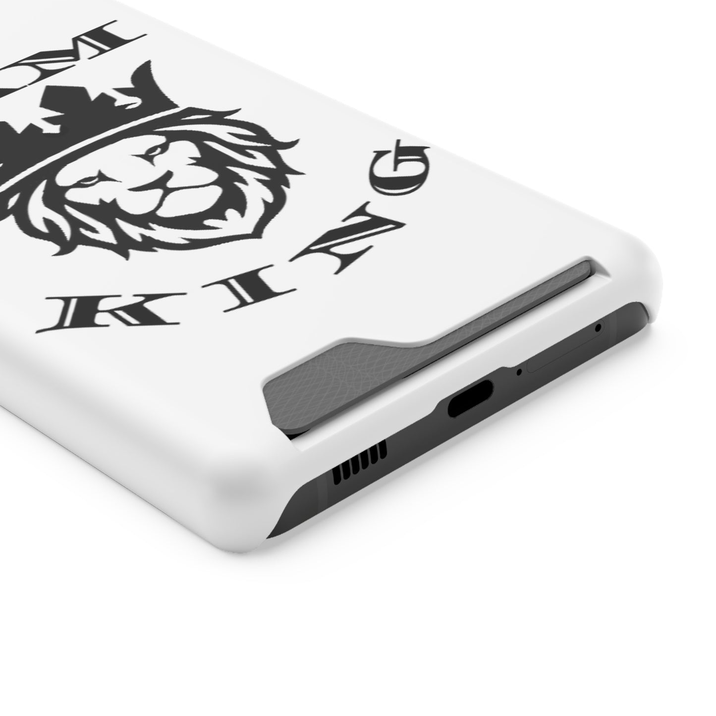 King Crown Phone Case with Card Holder - Stylish Protection for Royalty
