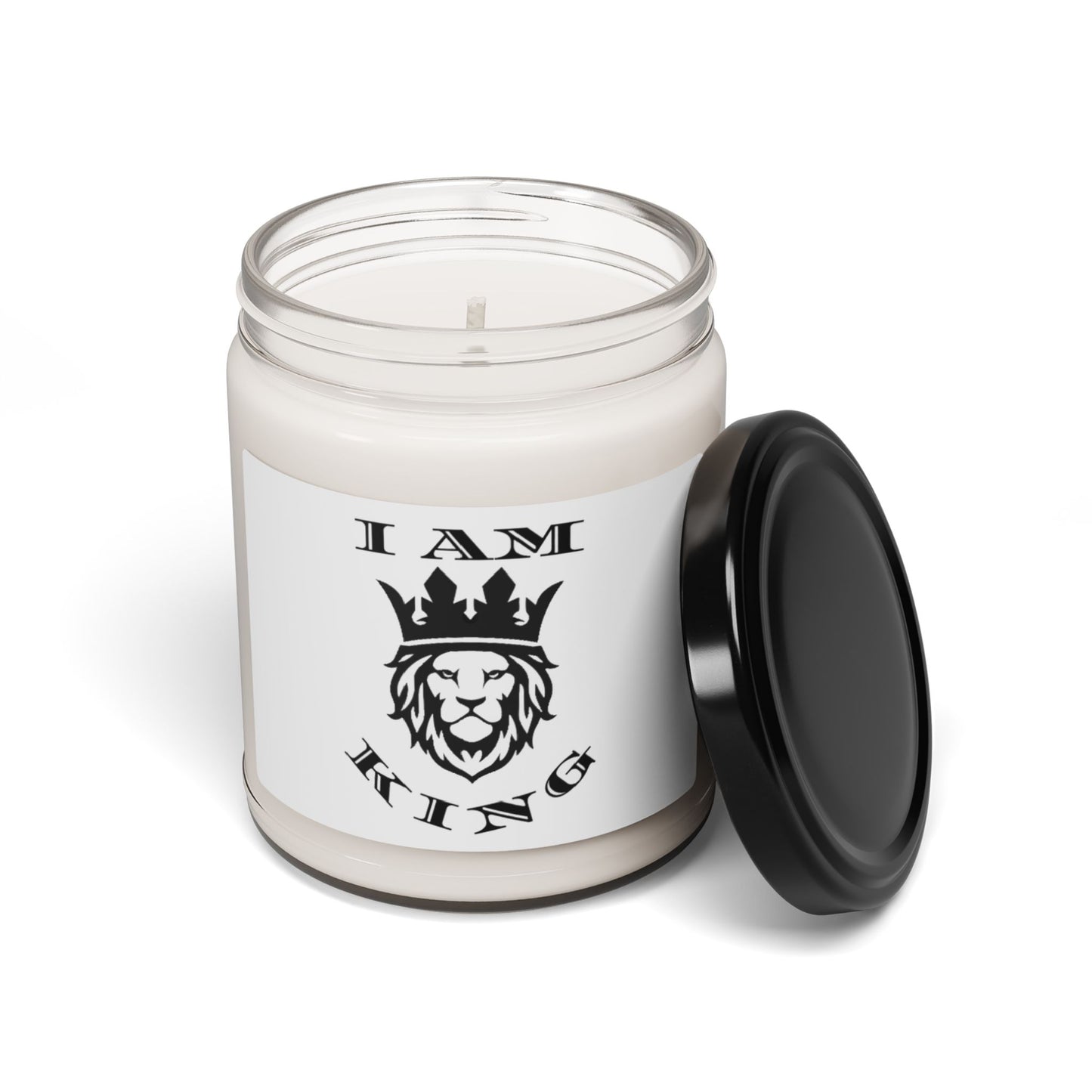 I AM KING Scented Soy Candle - Luxurious 9oz Aromatherapy Decor for Royalty Lovers