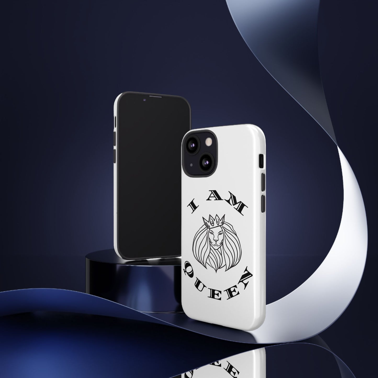 I Am Queen Tough Phone Case - Stylish Protection with Lion Design, I Am King, I Am Queen, leadership, ruling, family, uplifting, kindness, King, Queen, Love, Lion.