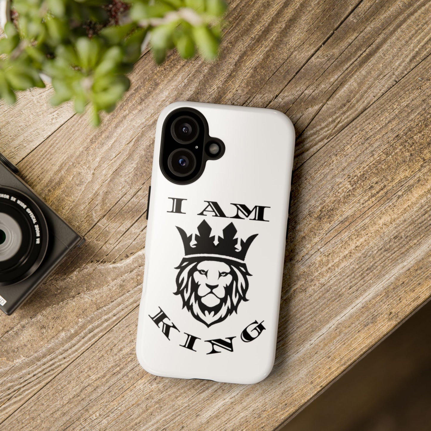 I Am King Lion Phone Case - Tough & Stylish Protection for Confidence, I Am King, I Am Queen, leadership, ruling, family, uplifting, kindness, King, Queen, Love, Lion