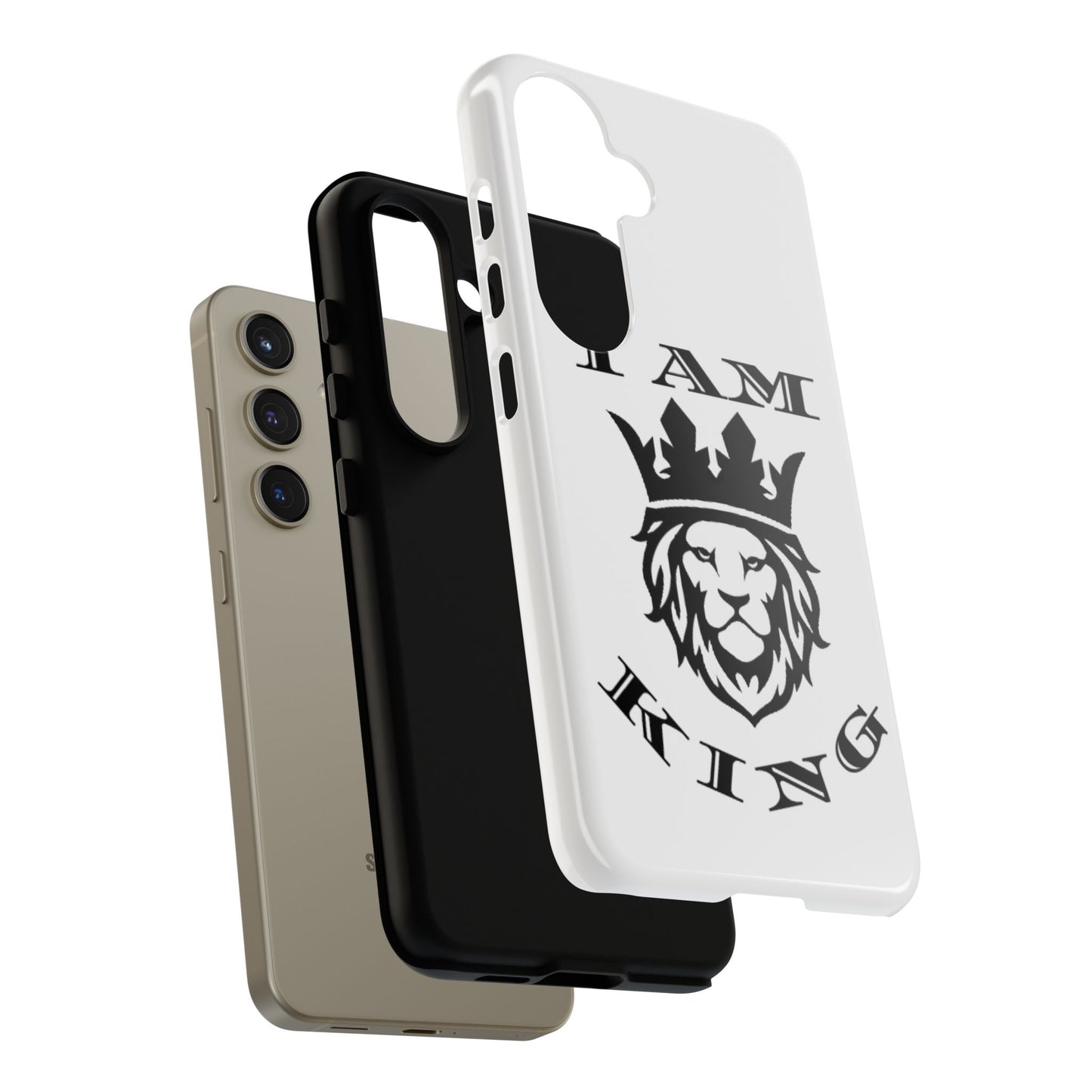 I Am King Lion Phone Case - Tough & Stylish Protection for Confidence, I Am King, I Am Queen, leadership, ruling, family, uplifting, kindness, King, Queen, Love, Lion