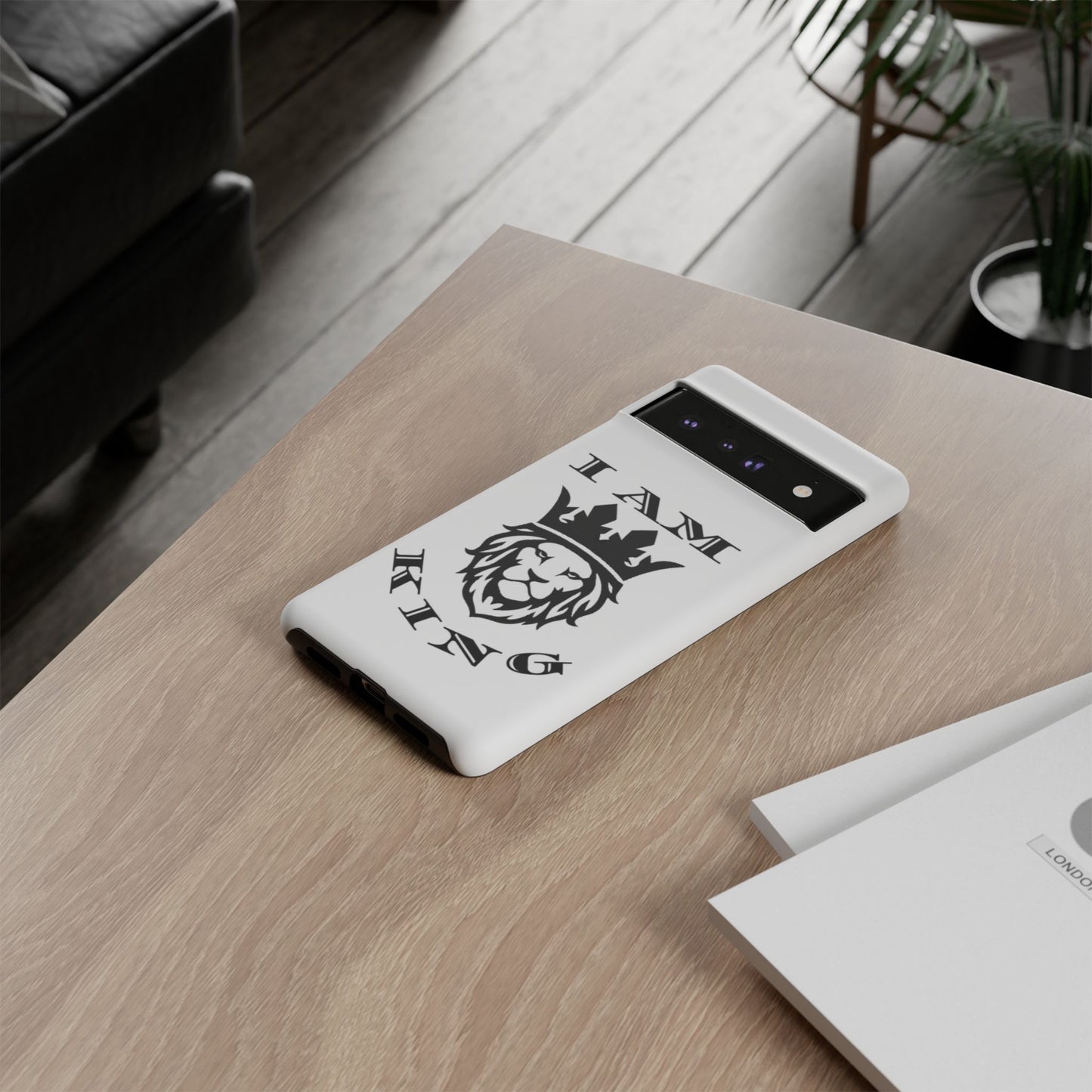 I Am King Lion Phone Case - Tough & Stylish Protection for Confidence, I Am King, I Am Queen, leadership, ruling, family, uplifting, kindness, King, Queen, Love, Lion