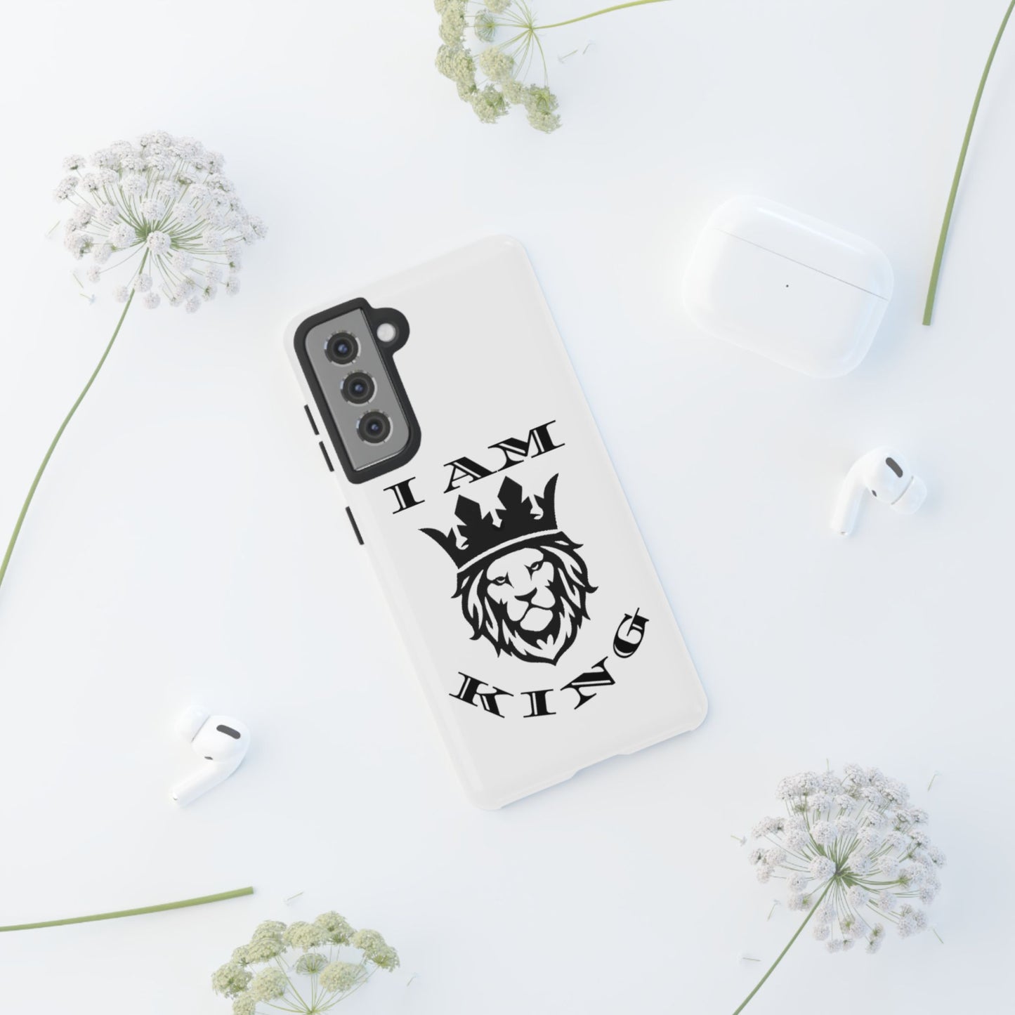 I Am King Lion Phone Case - Tough & Stylish Protection for Confidence, I Am King, I Am Queen, leadership, ruling, family, uplifting, kindness, King, Queen, Love, Lion
