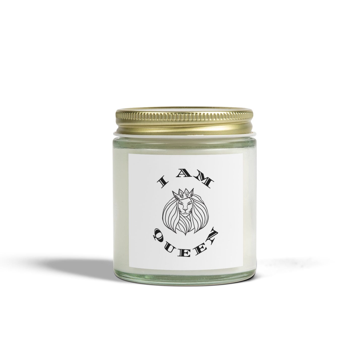 I AM QUEEN Scented Candle - Coconut Apricot Wax (4oz, 9oz) I Am King, I Am Queen, leadership, ruling, family, uplifting, kindness, King, Queen, Love, Lion.