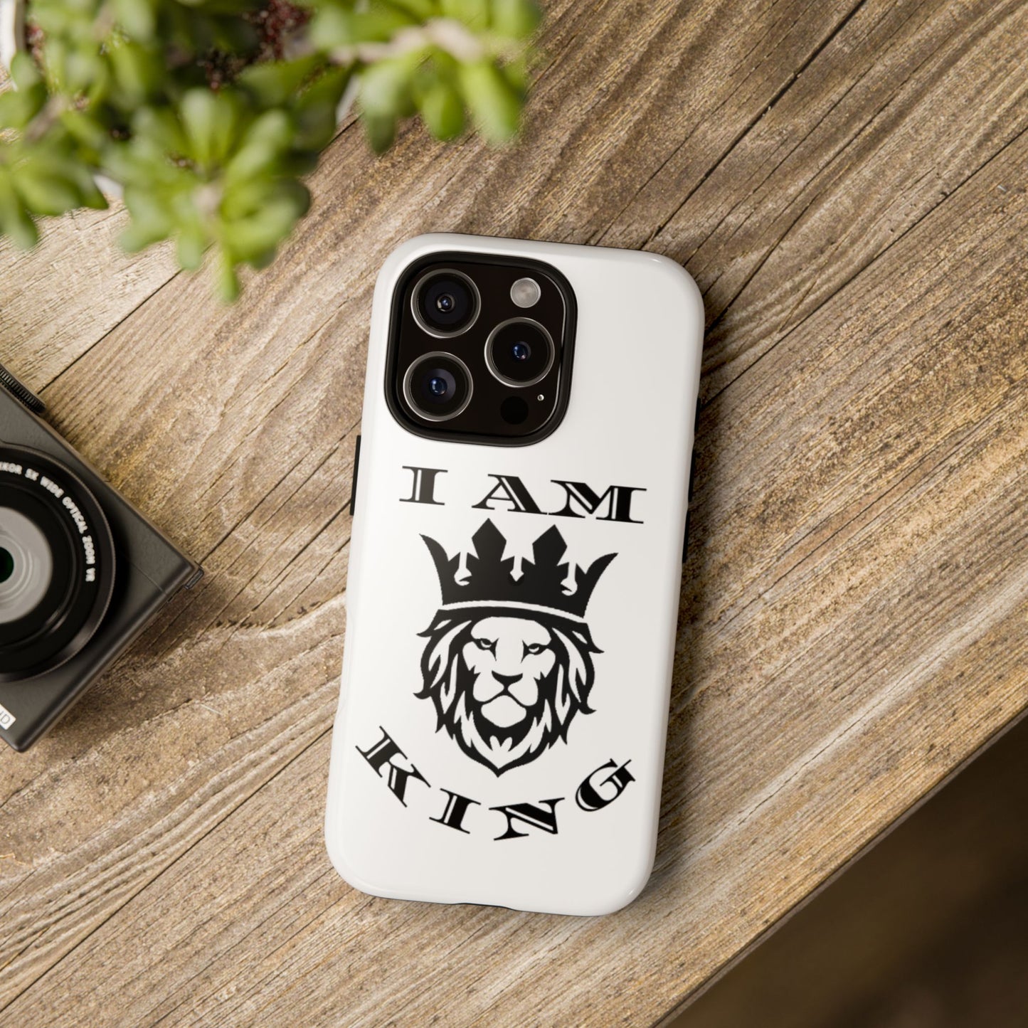 I Am King Lion Phone Case - Tough & Stylish Protection for Confidence, I Am King, I Am Queen, leadership, ruling, family, uplifting, kindness, King, Queen, Love, Lion