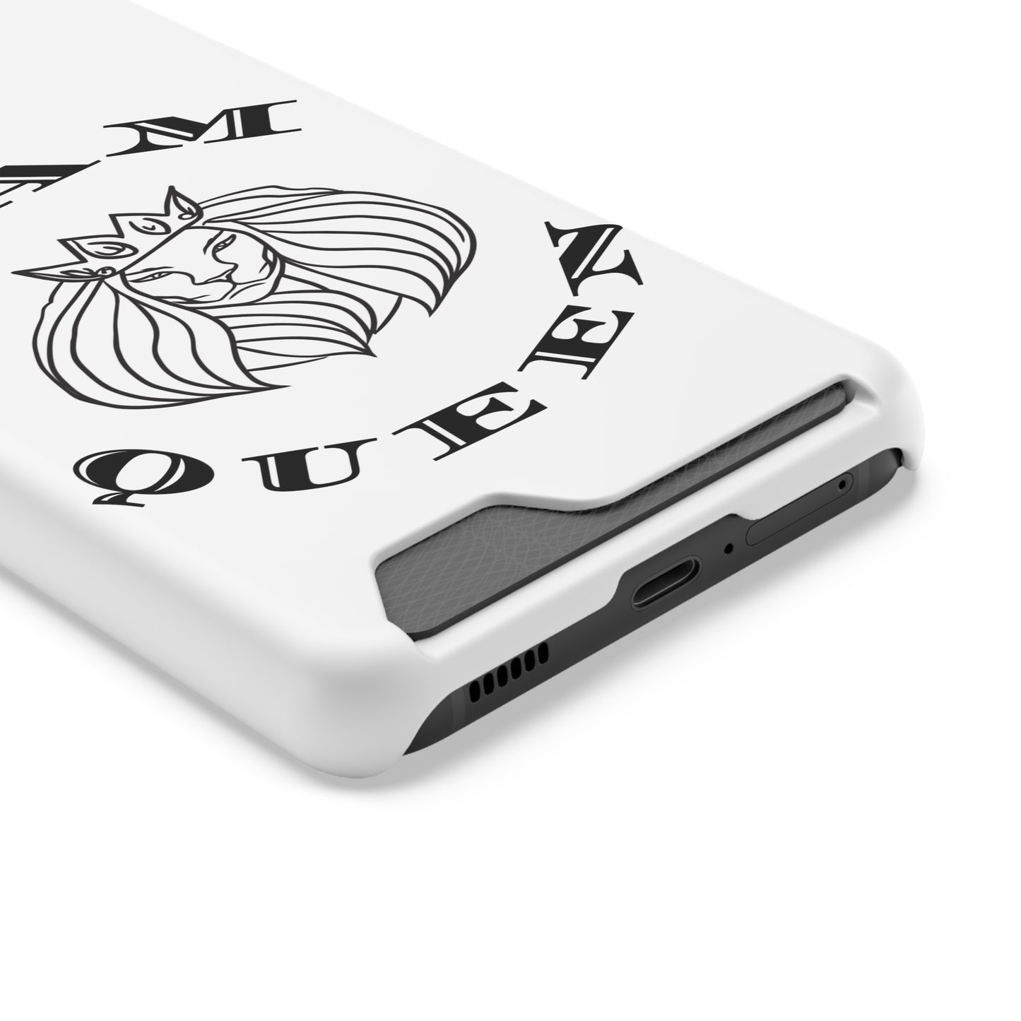 Queen Lion Phone Case with Card Holder - Stylish & Functional