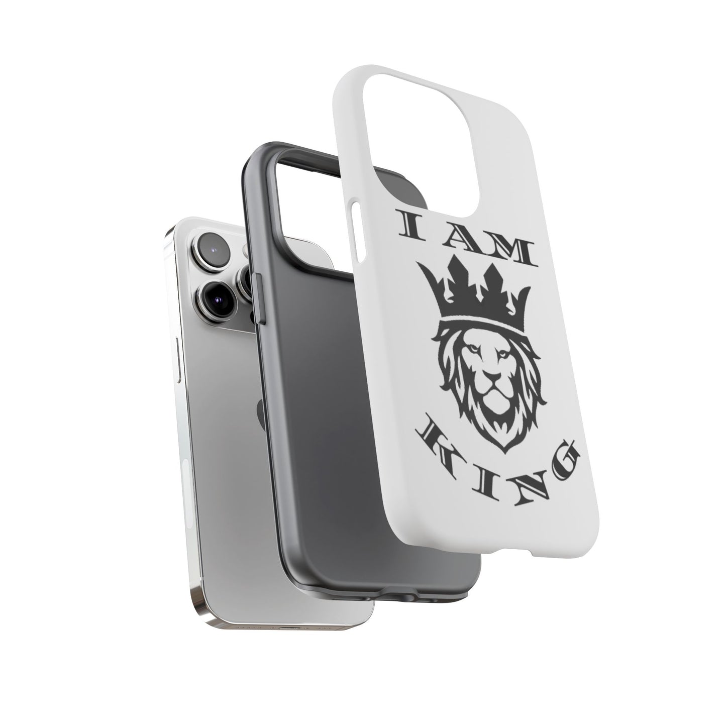 I Am King Lion Phone Case - Tough & Stylish Protection for Confidence, I Am King, I Am Queen, leadership, ruling, family, uplifting, kindness, King, Queen, Love, Lion