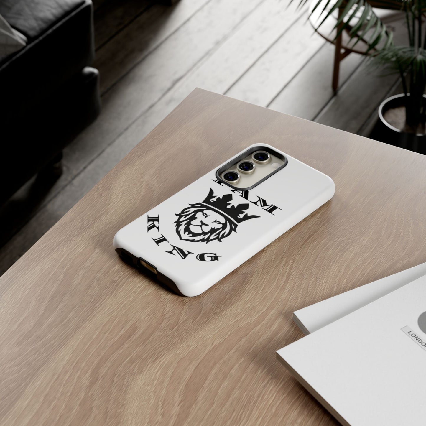 I Am King Lion Phone Case - Tough & Stylish Protection for Confidence, I Am King, I Am Queen, leadership, ruling, family, uplifting, kindness, King, Queen, Love, Lion