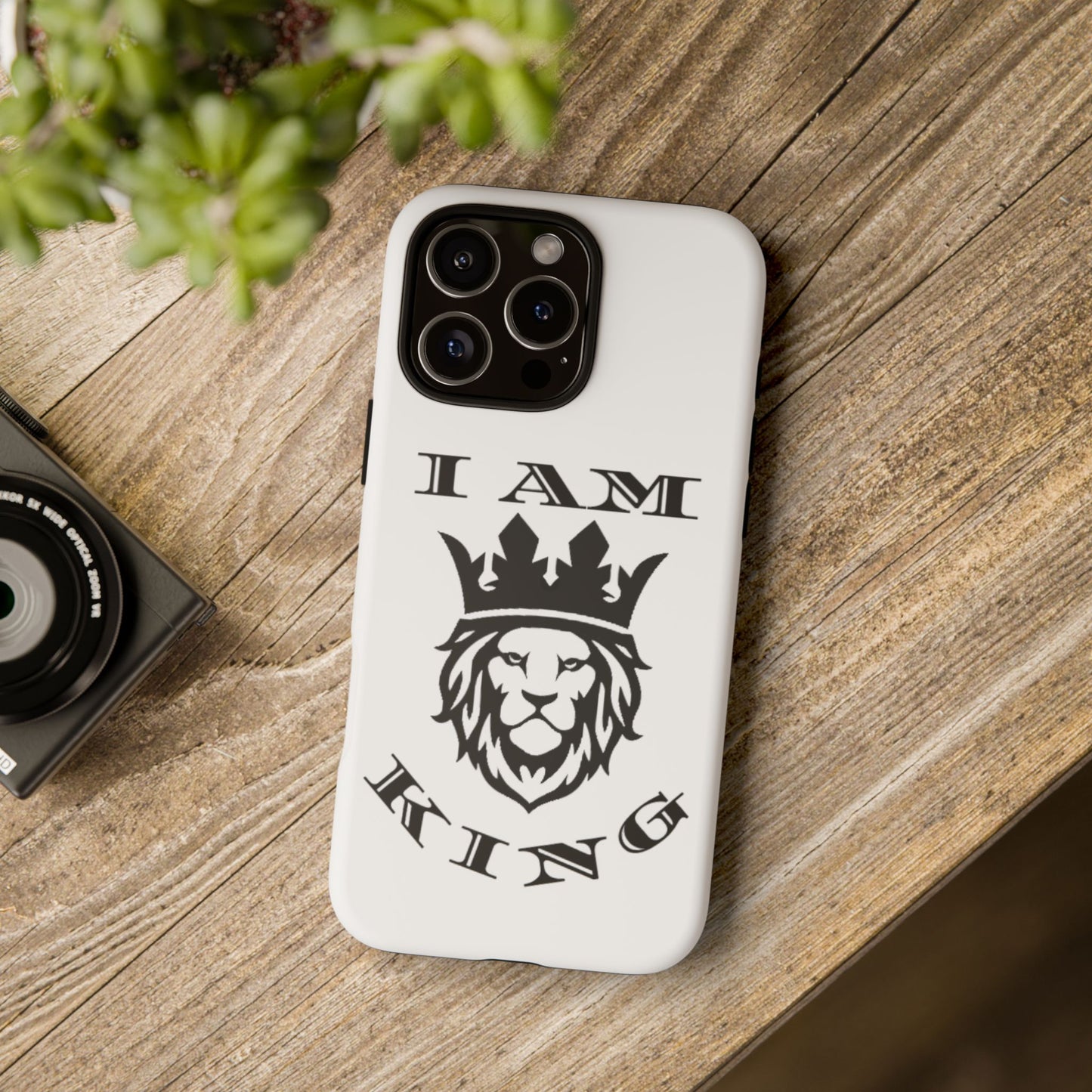 I Am King Lion Phone Case - Tough & Stylish Protection for Confidence, I Am King, I Am Queen, leadership, ruling, family, uplifting, kindness, King, Queen, Love, Lion