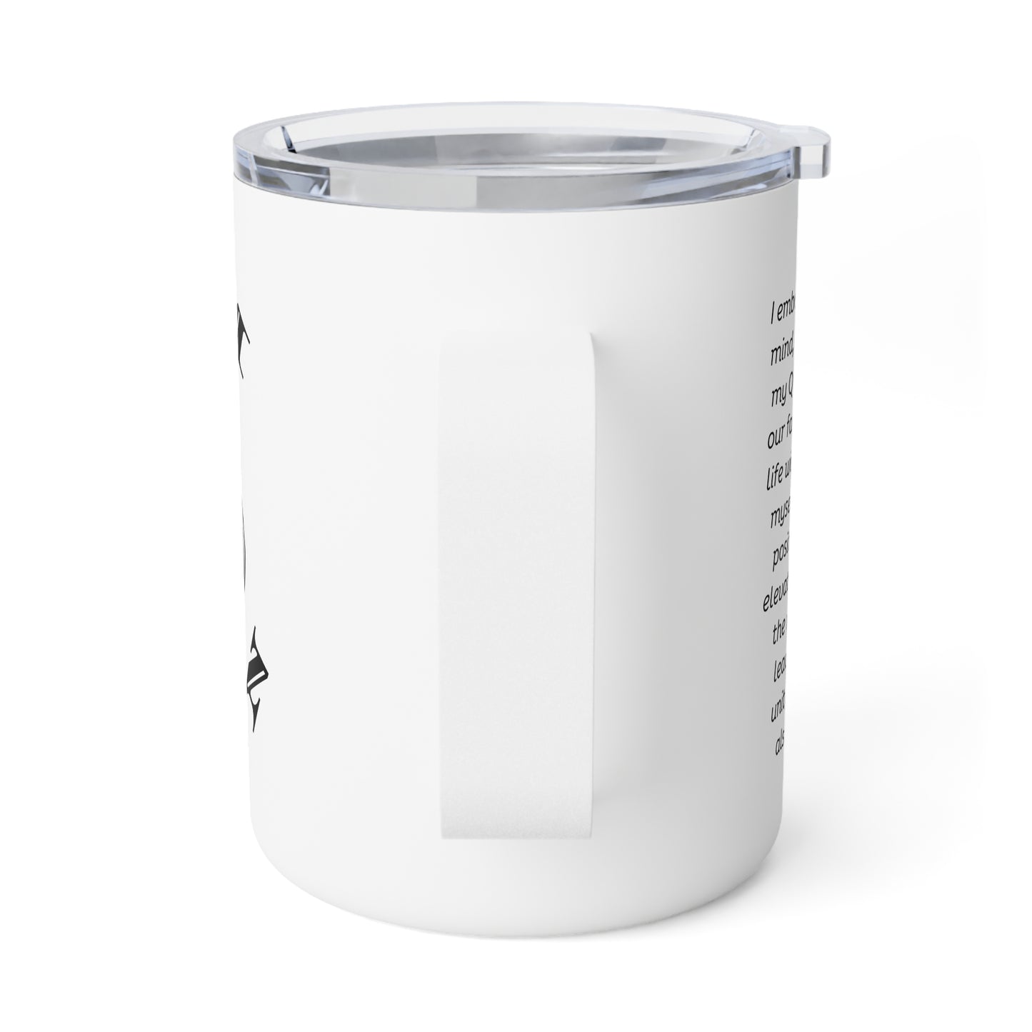 Insulated Coffee Mug - "I Am Queen" Inspirational Drinkware for Self-Care & Empowerment, I Am King, I Am Queen, leadership, ruling, family, uplifting, kindness, King, Queen, Love, Lion.