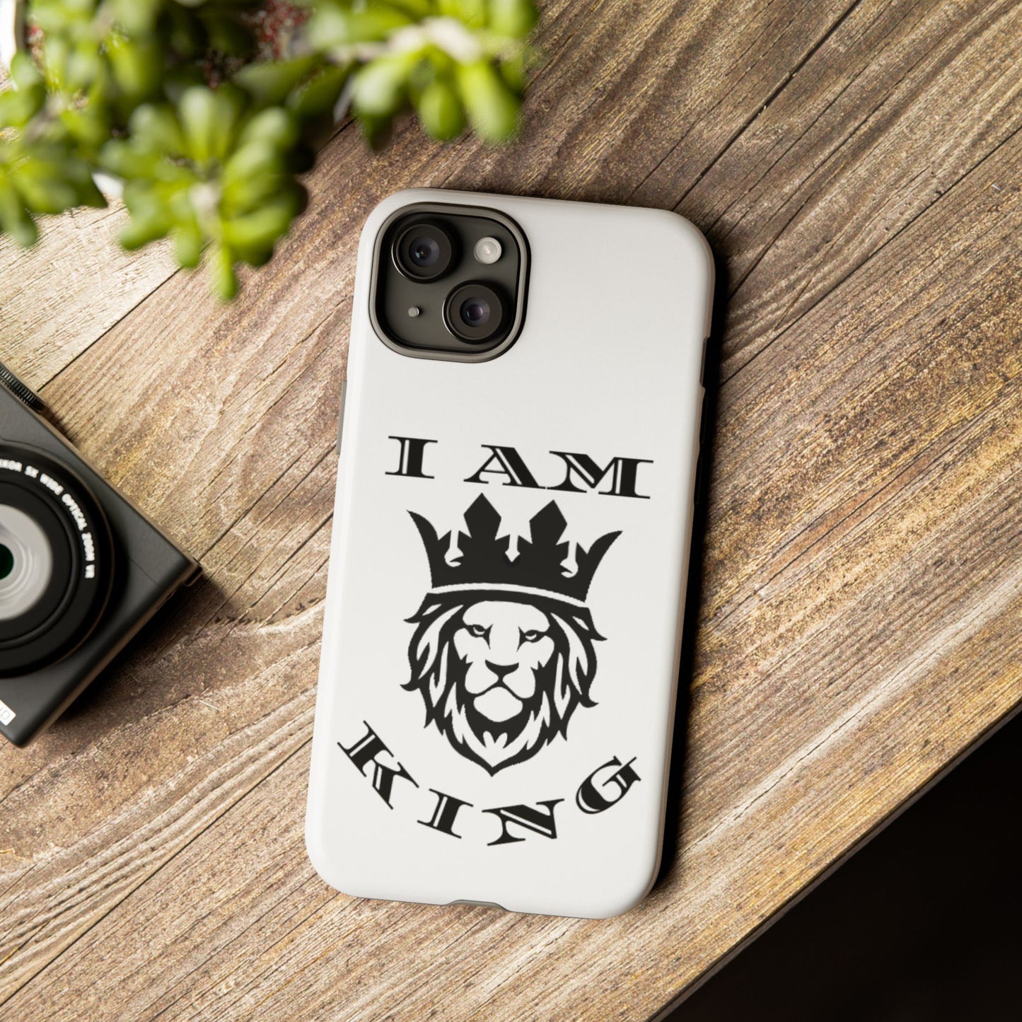 I Am King Lion Phone Case - Tough & Stylish Protection for Confidence, I Am King, I Am Queen, leadership, ruling, family, uplifting, kindness, King, Queen, Love, Lion