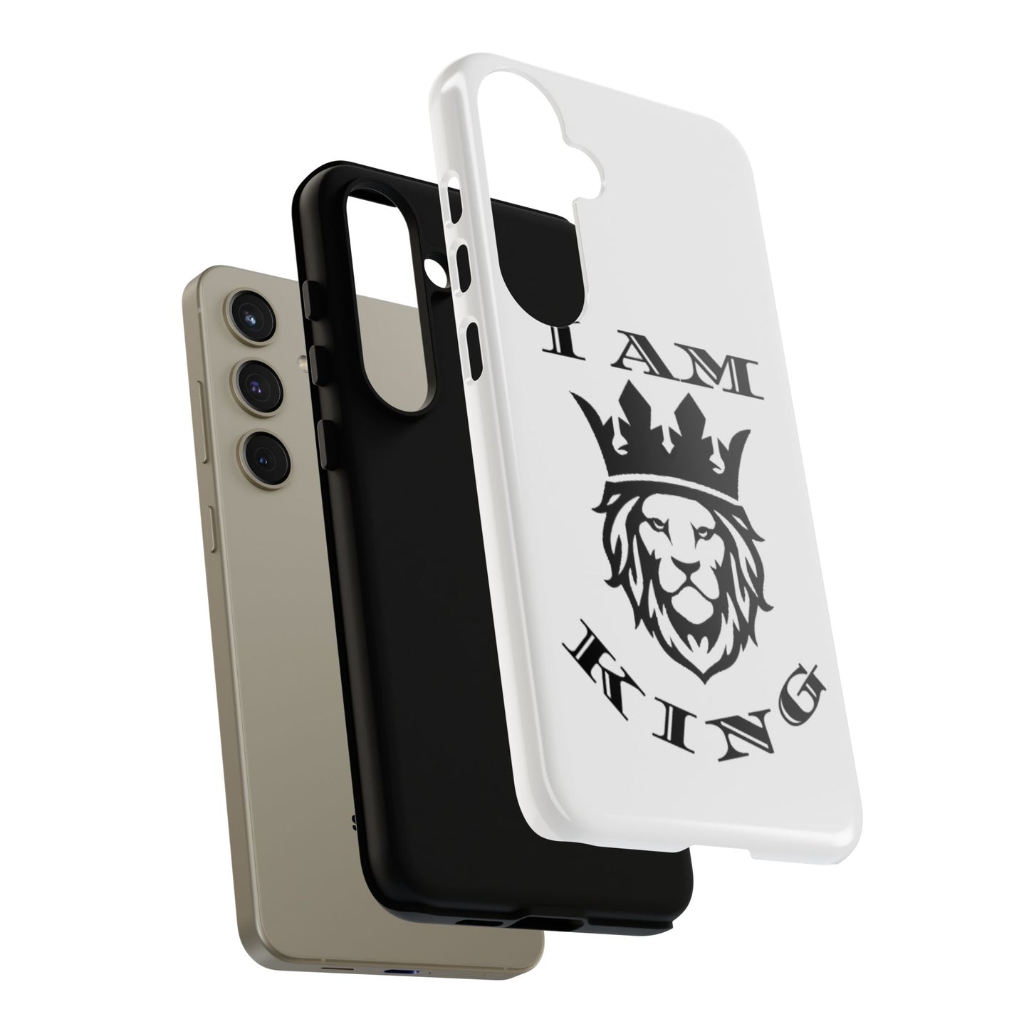 I Am King Lion Phone Case - Tough & Stylish Protection for Confidence, I Am King, I Am Queen, leadership, ruling, family, uplifting, kindness, King, Queen, Love, Lion