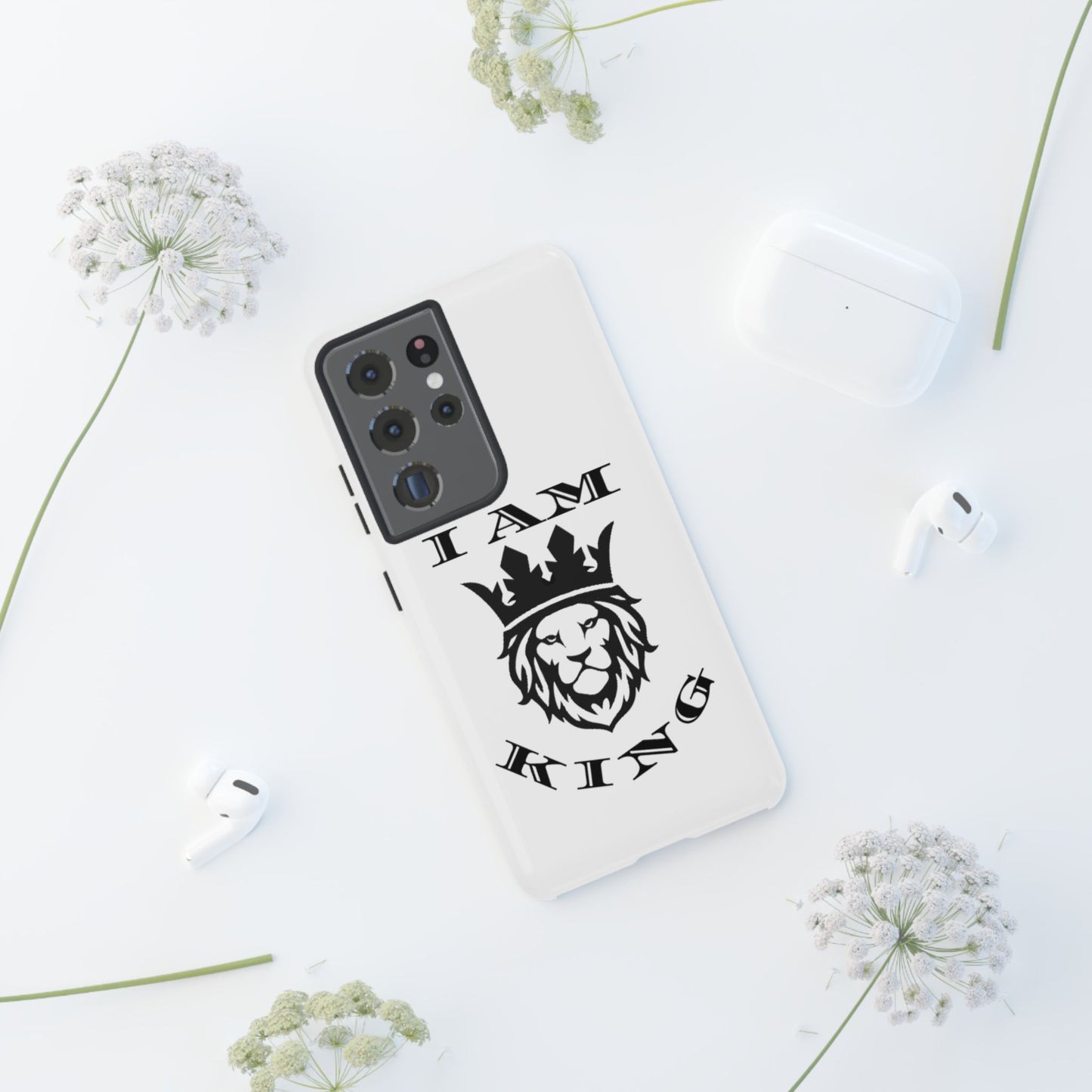I Am King Lion Phone Case - Tough & Stylish Protection for Confidence, I Am King, I Am Queen, leadership, ruling, family, uplifting, kindness, King, Queen, Love, Lion