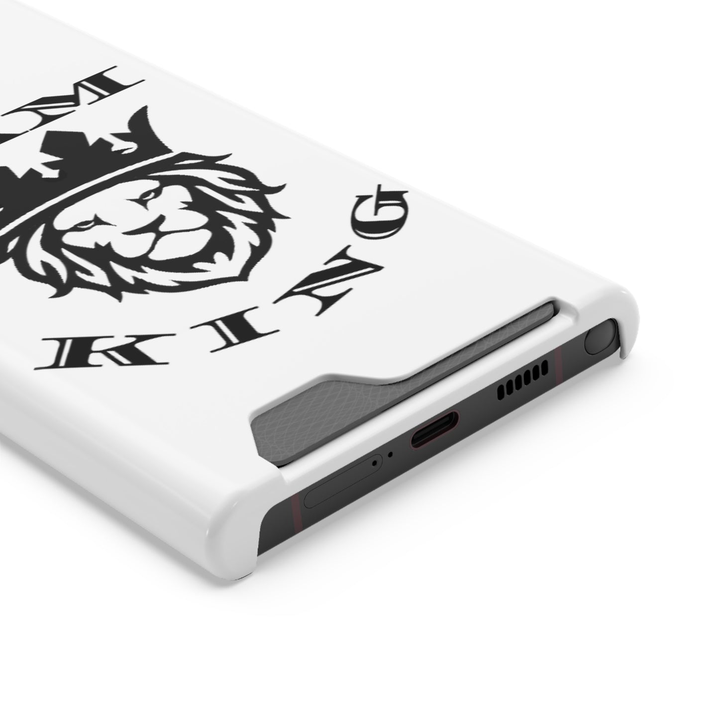 King Crown Phone Case with Card Holder - Stylish Protection for Royalty