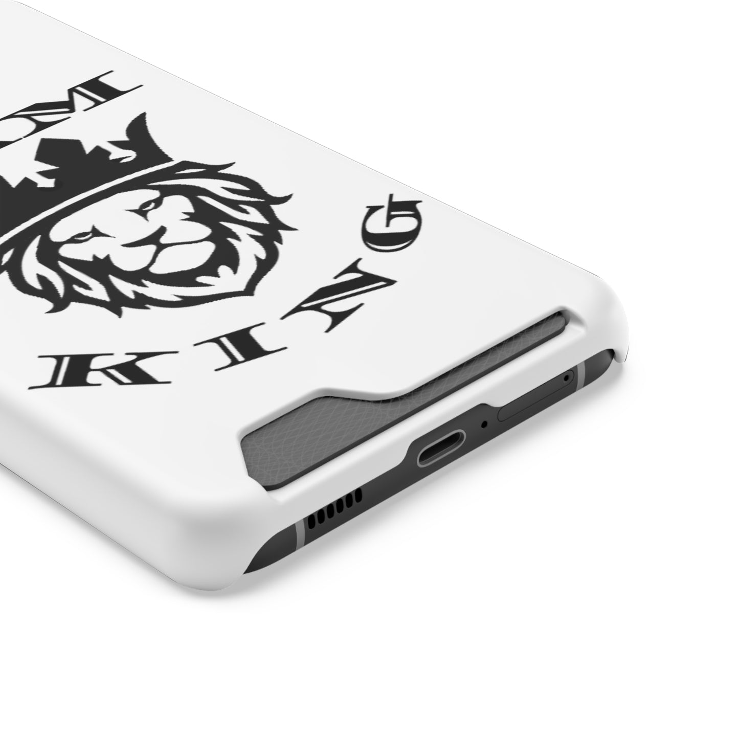 King Crown Phone Case with Card Holder - Stylish Protection for Royalty