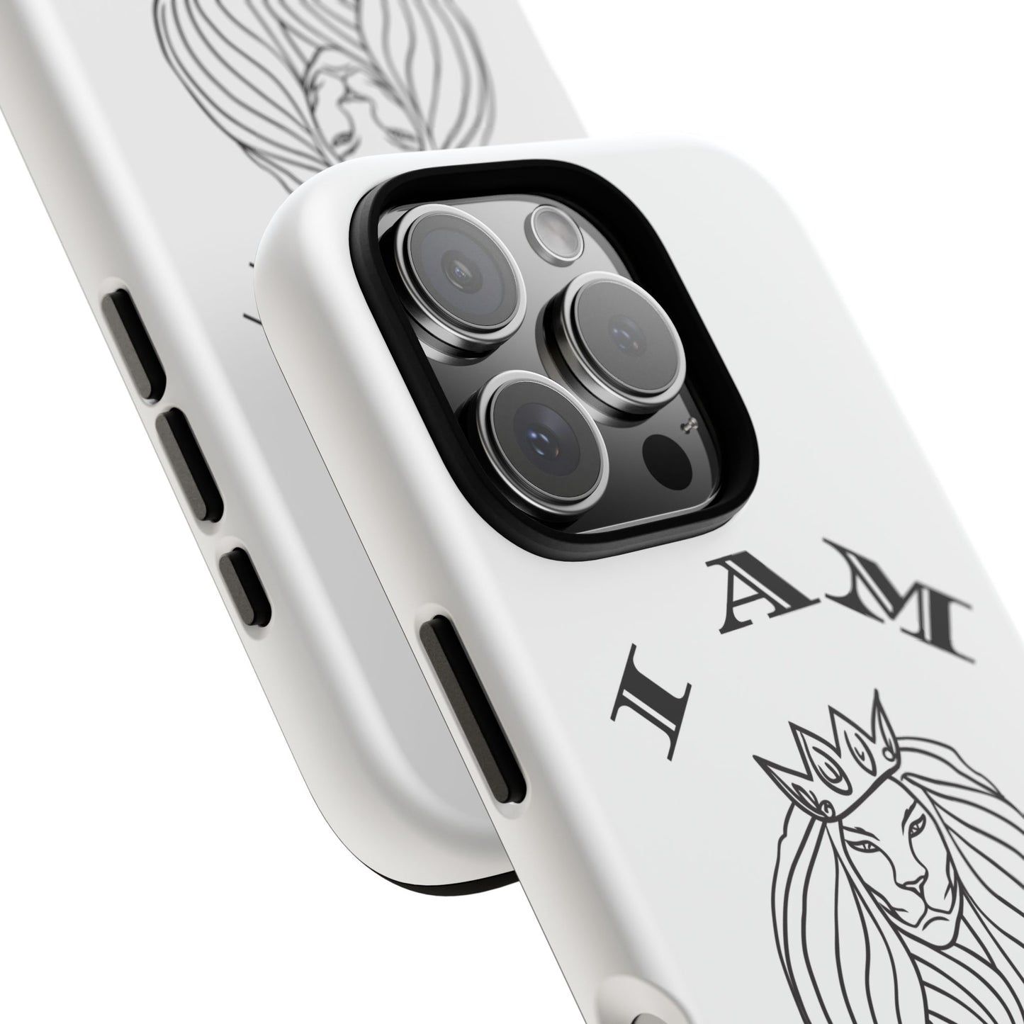 I Am Queen Tough Phone Case - Stylish Protection with Lion Design, I Am King, I Am Queen, leadership, ruling, family, uplifting, kindness, King, Queen, Love, Lion.