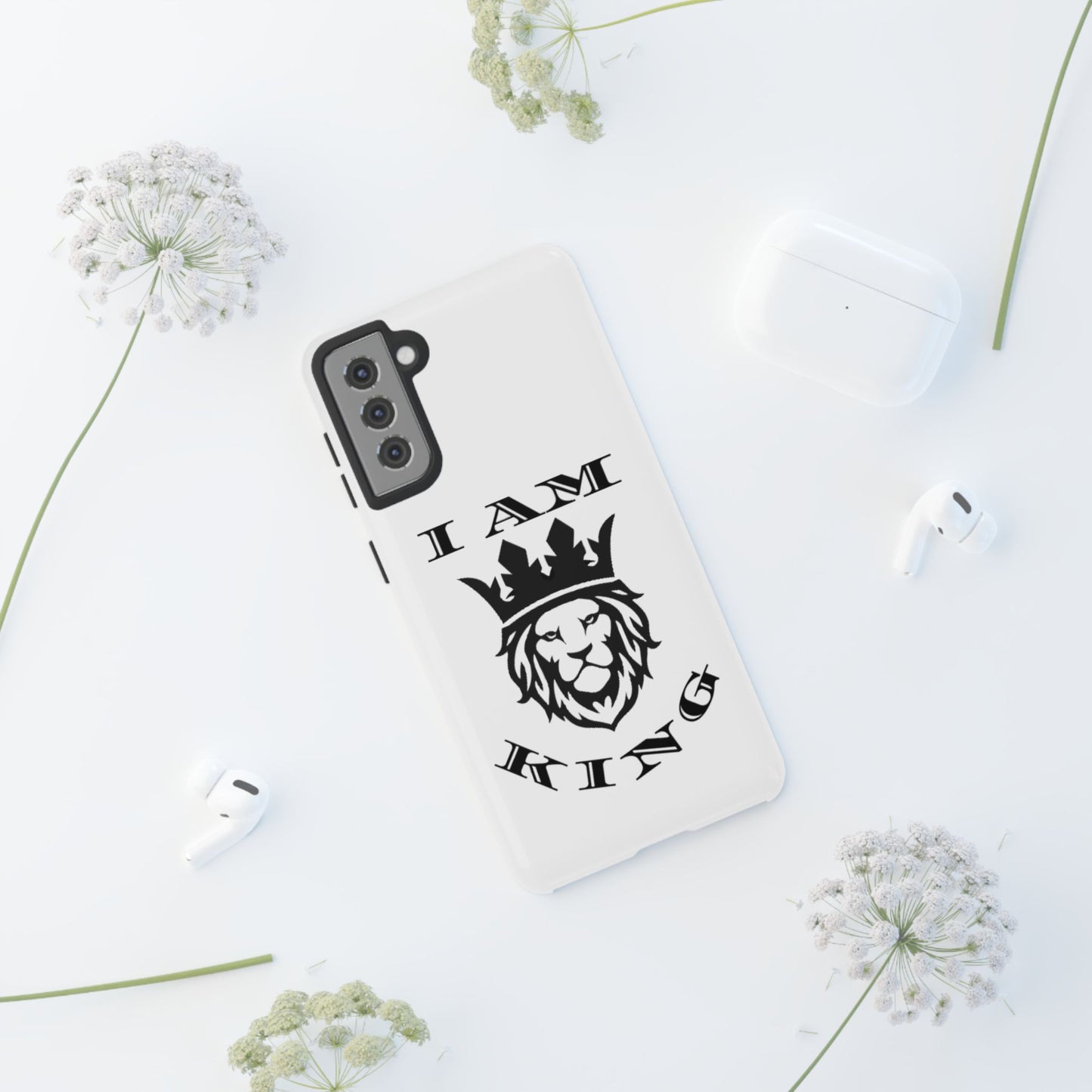 I Am King Lion Phone Case - Tough & Stylish Protection for Confidence, I Am King, I Am Queen, leadership, ruling, family, uplifting, kindness, King, Queen, Love, Lion