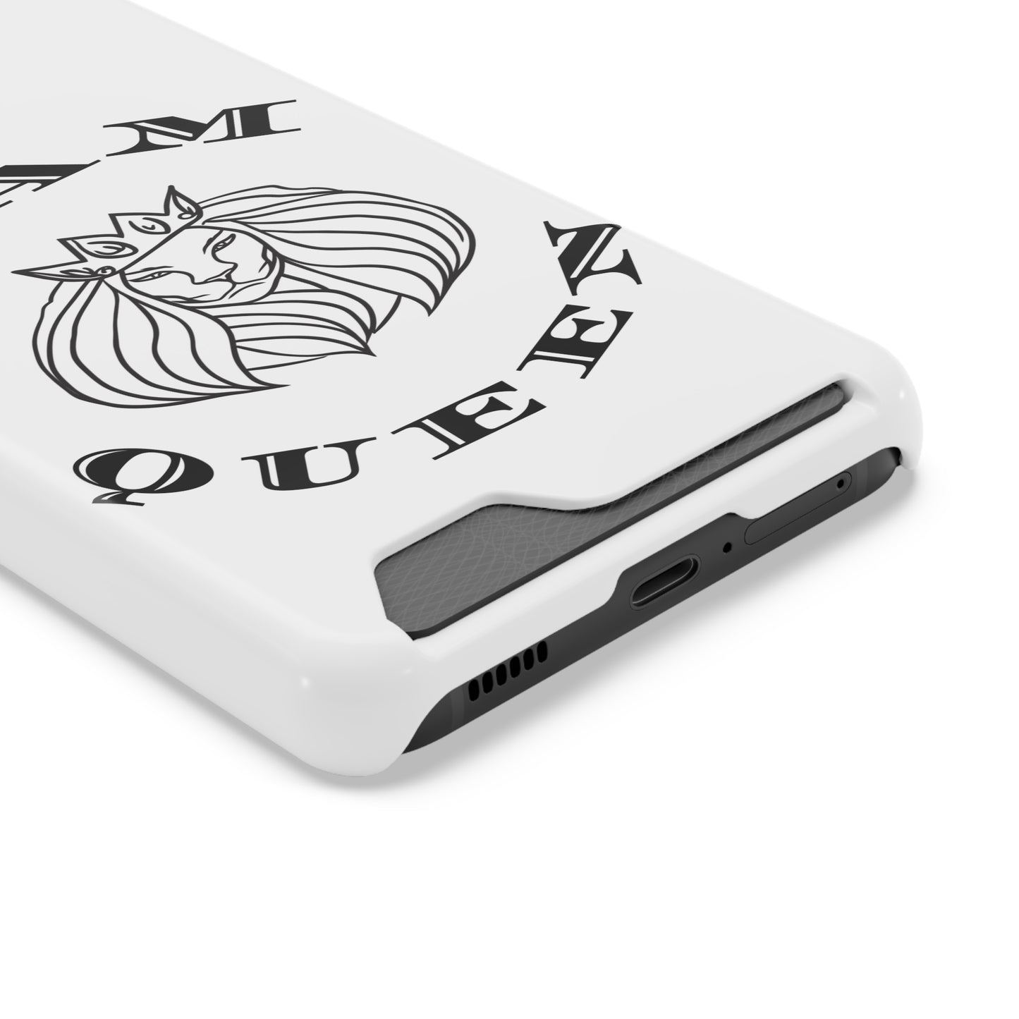 Queen Lion Phone Case with Card Holder - Stylish & Functional