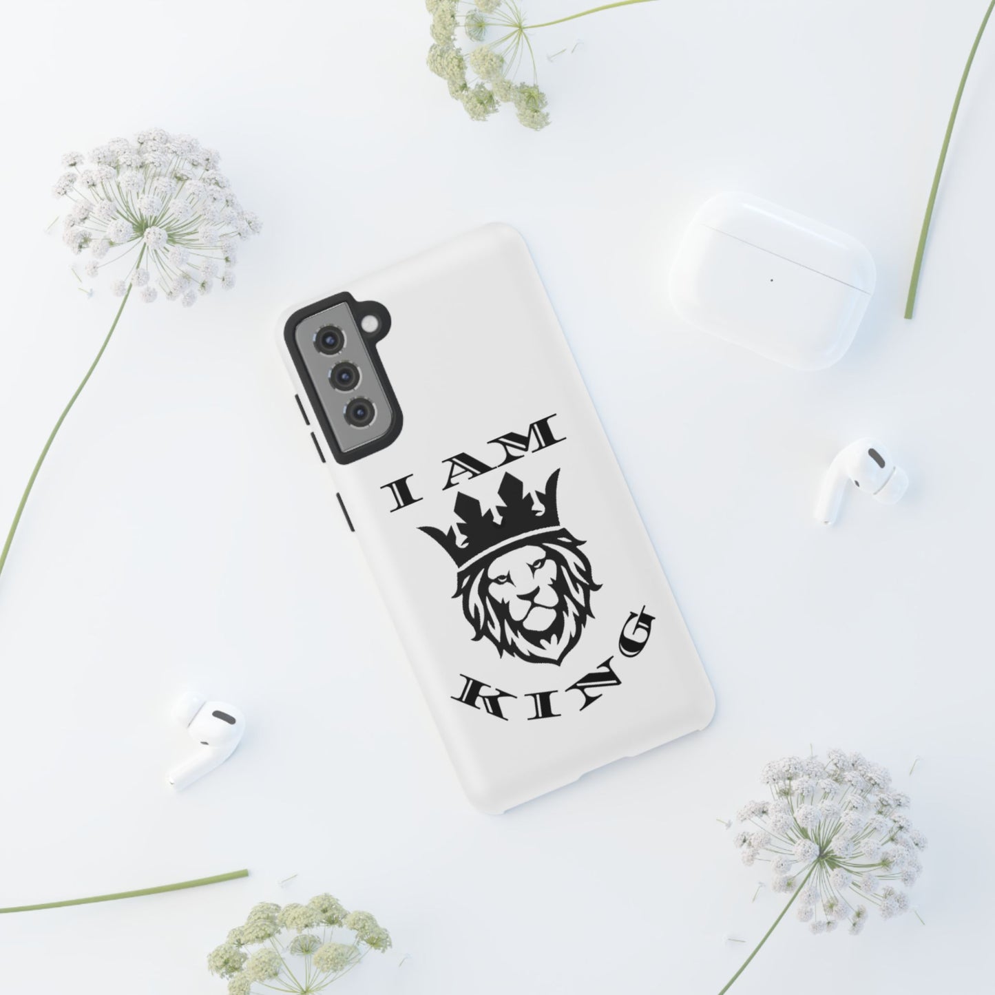 I Am King Lion Phone Case - Tough & Stylish Protection for Confidence, I Am King, I Am Queen, leadership, ruling, family, uplifting, kindness, King, Queen, Love, Lion