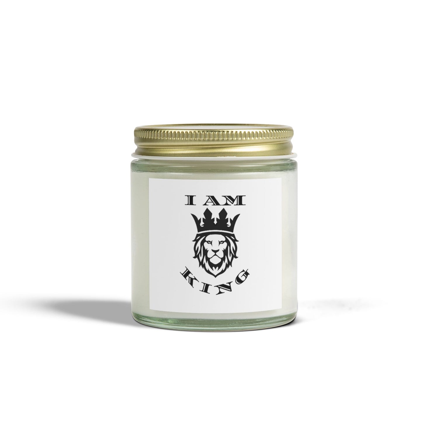 I AM KING Scented Candle - Coconut Apricot Wax (4oz, 9oz) - Inspirational Home Decor, I Am King, I Am Queen, leadership, ruling, family, uplifting, kindness, King, Queen, Love, Lion.