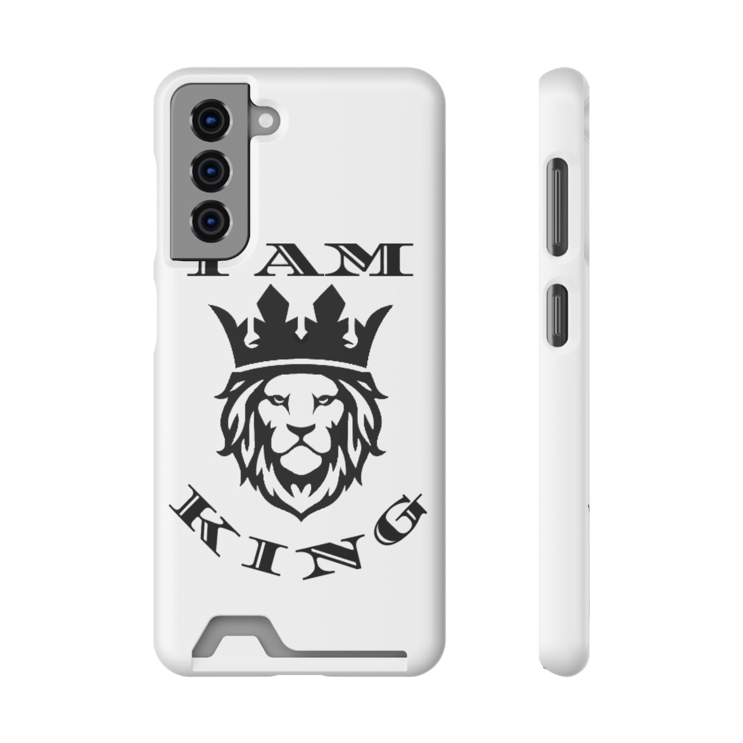 King Crown Phone Case with Card Holder - Stylish Protection for Royalty