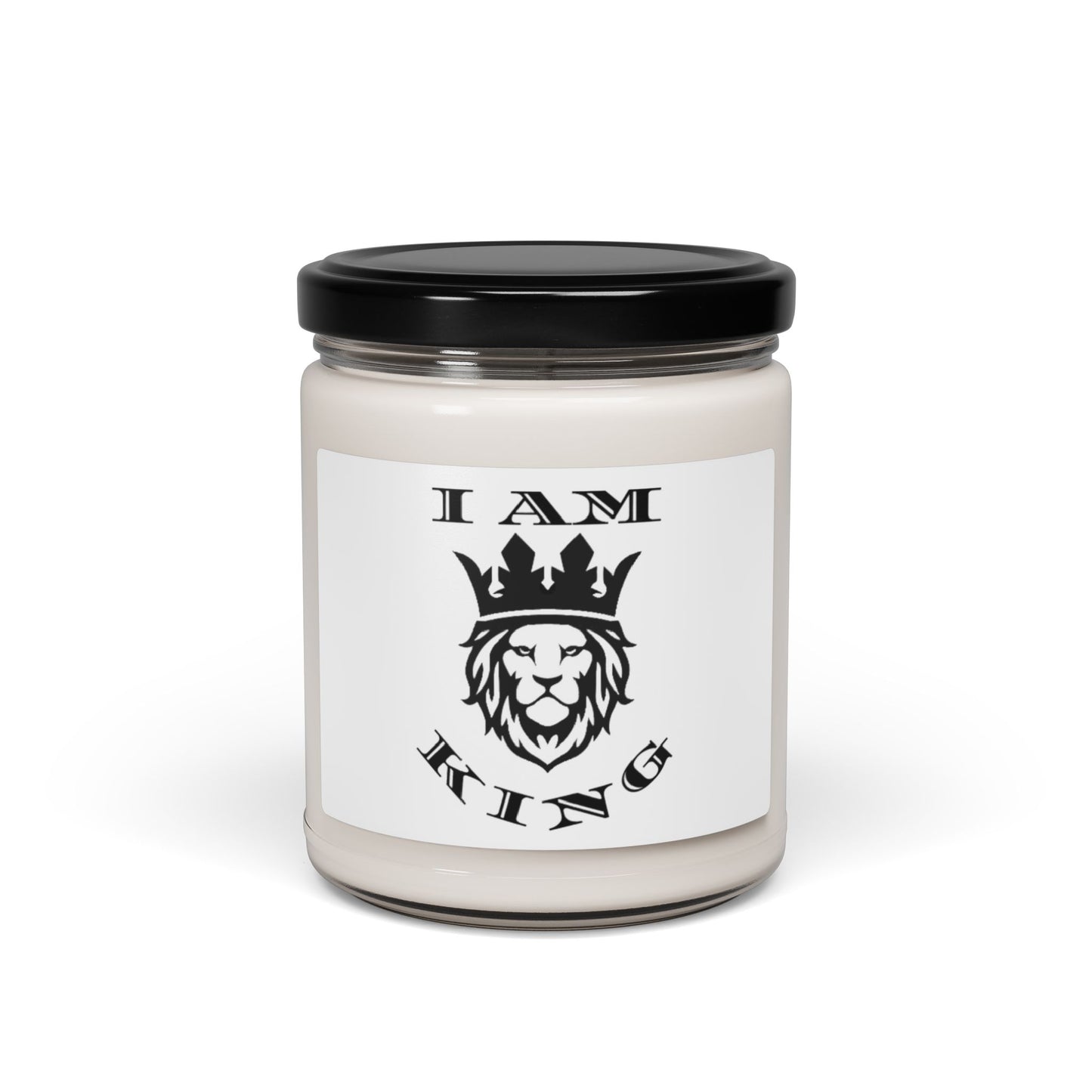 I AM KING Scented Soy Candle - Luxurious 9oz Aromatherapy Decor for Royalty Lovers