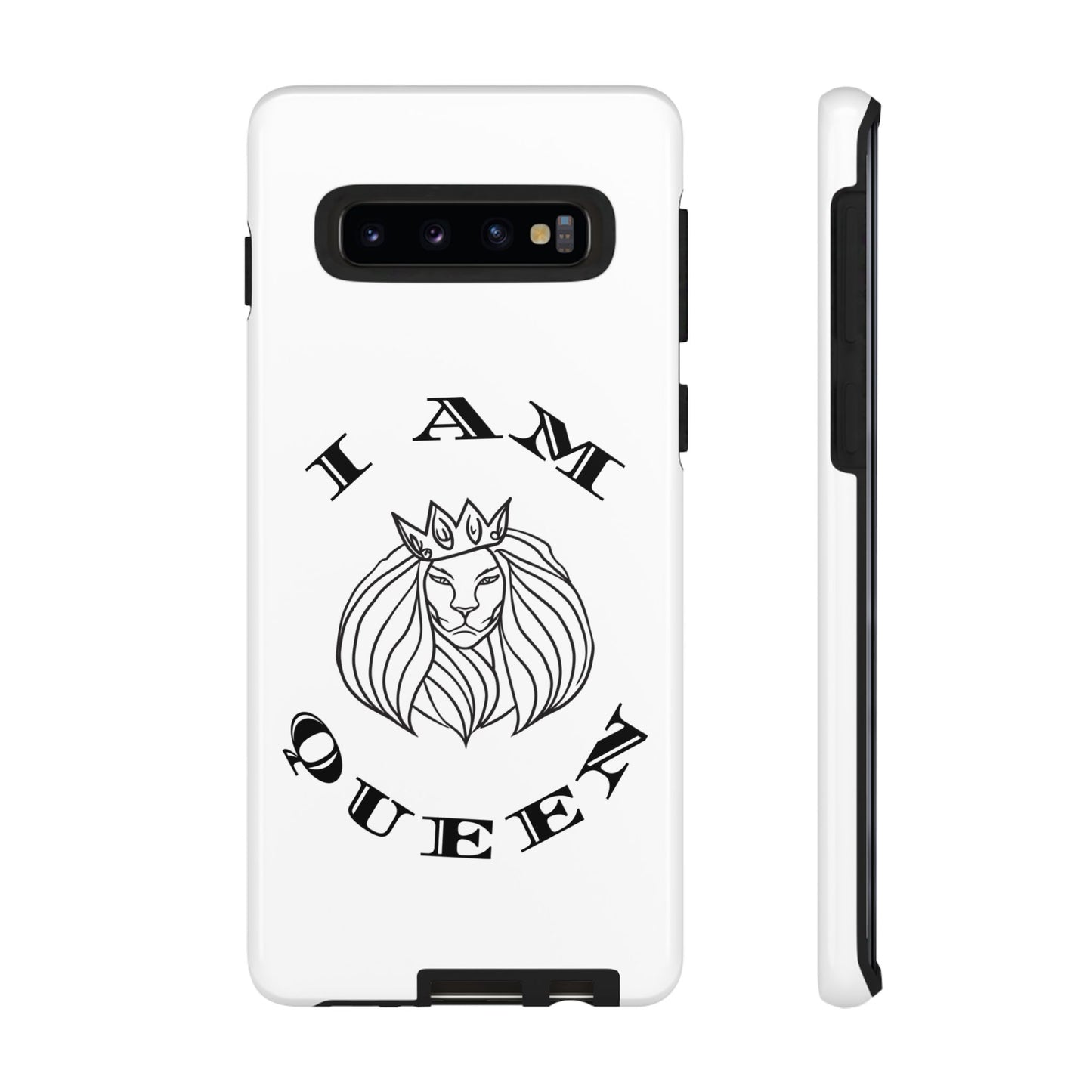 I Am Queen Tough Phone Case - Stylish Protection with Lion Design, I Am King, I Am Queen, leadership, ruling, family, uplifting, kindness, King, Queen, Love, Lion.
