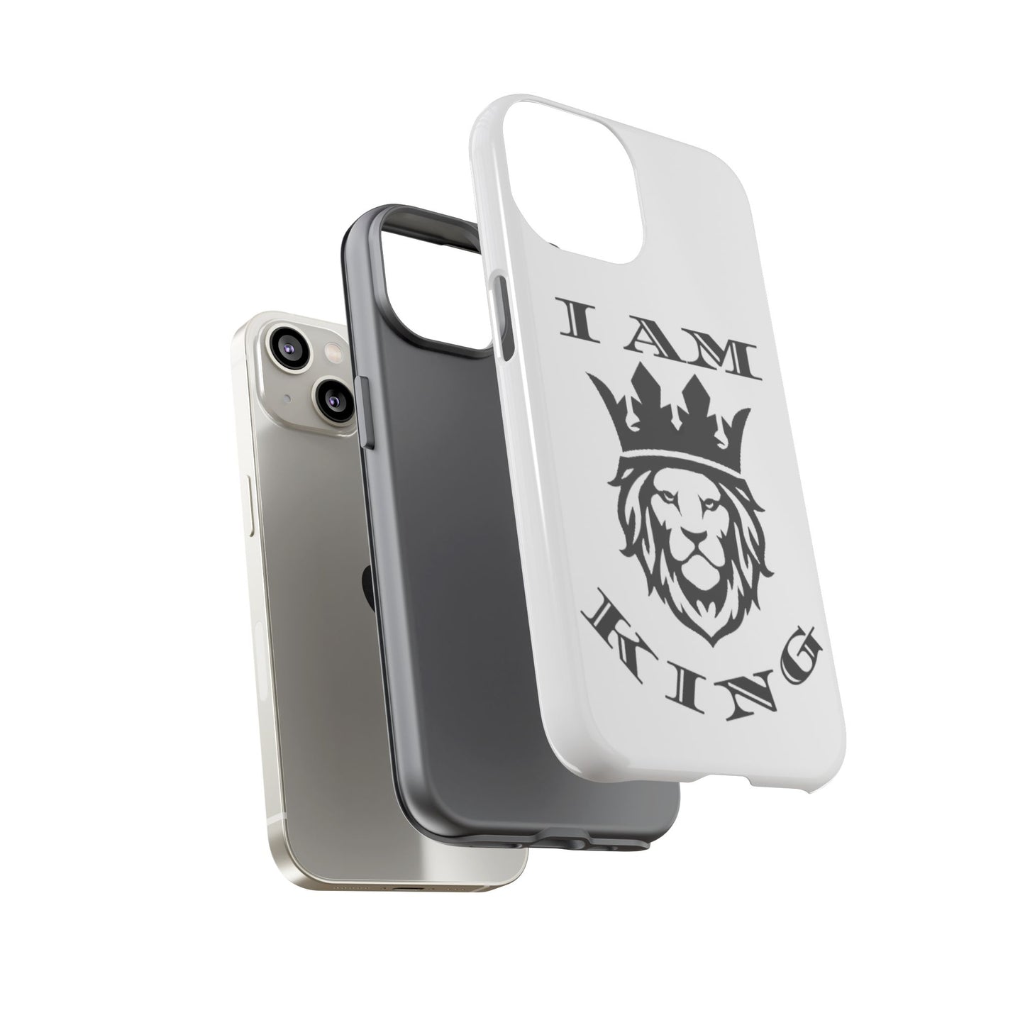 I Am King Lion Phone Case - Tough & Stylish Protection for Confidence, I Am King, I Am Queen, leadership, ruling, family, uplifting, kindness, King, Queen, Love, Lion