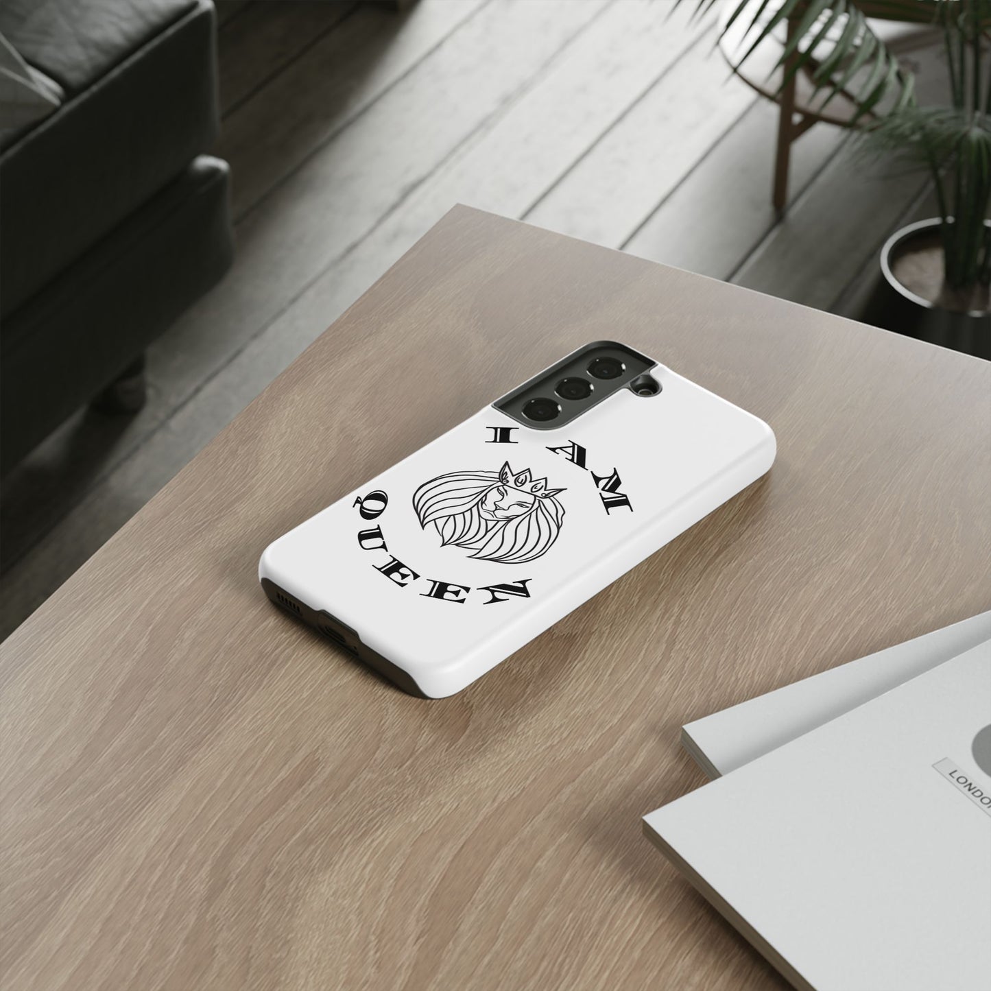 I Am Queen Tough Phone Case - Stylish Protection with Lion Design, I Am King, I Am Queen, leadership, ruling, family, uplifting, kindness, King, Queen, Love, Lion.