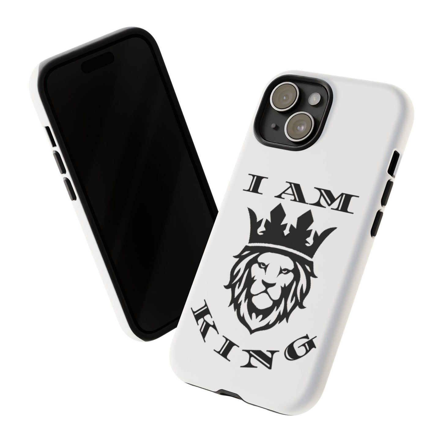 I Am King Lion Phone Case - Tough & Stylish Protection for Confidence, I Am King, I Am Queen, leadership, ruling, family, uplifting, kindness, King, Queen, Love, Lion