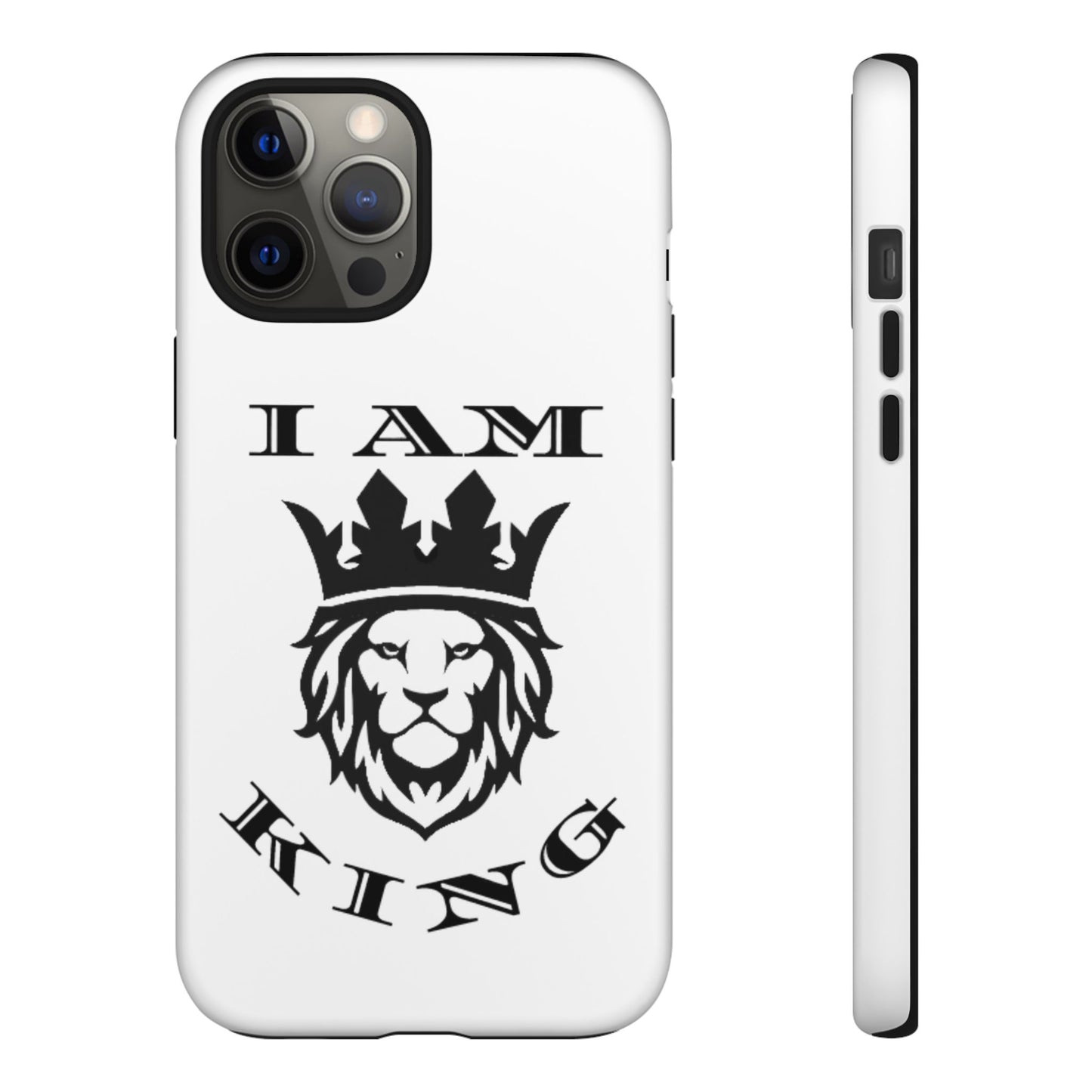 I Am King Lion Phone Case - Tough & Stylish Protection for Confidence, I Am King, I Am Queen, leadership, ruling, family, uplifting, kindness, King, Queen, Love, Lion