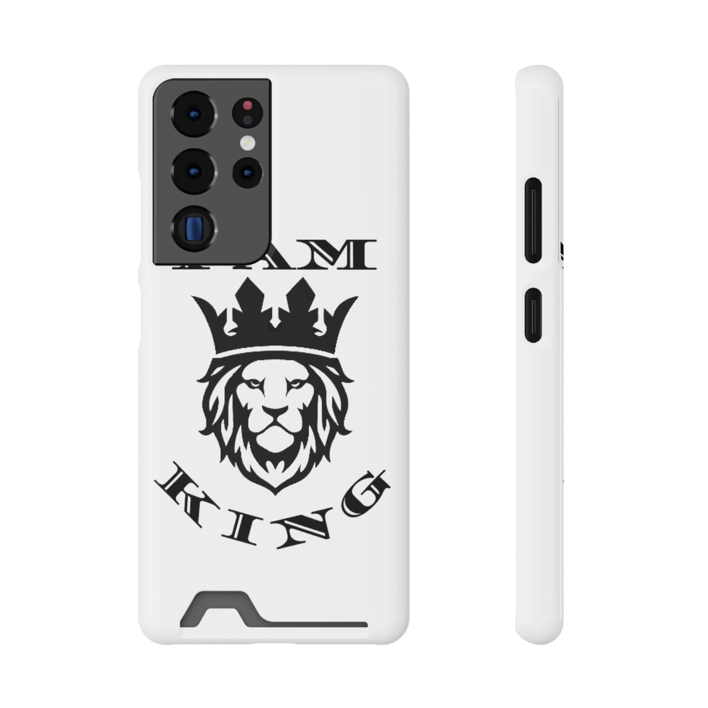 King Crown Phone Case with Card Holder - Stylish Protection for Royalty