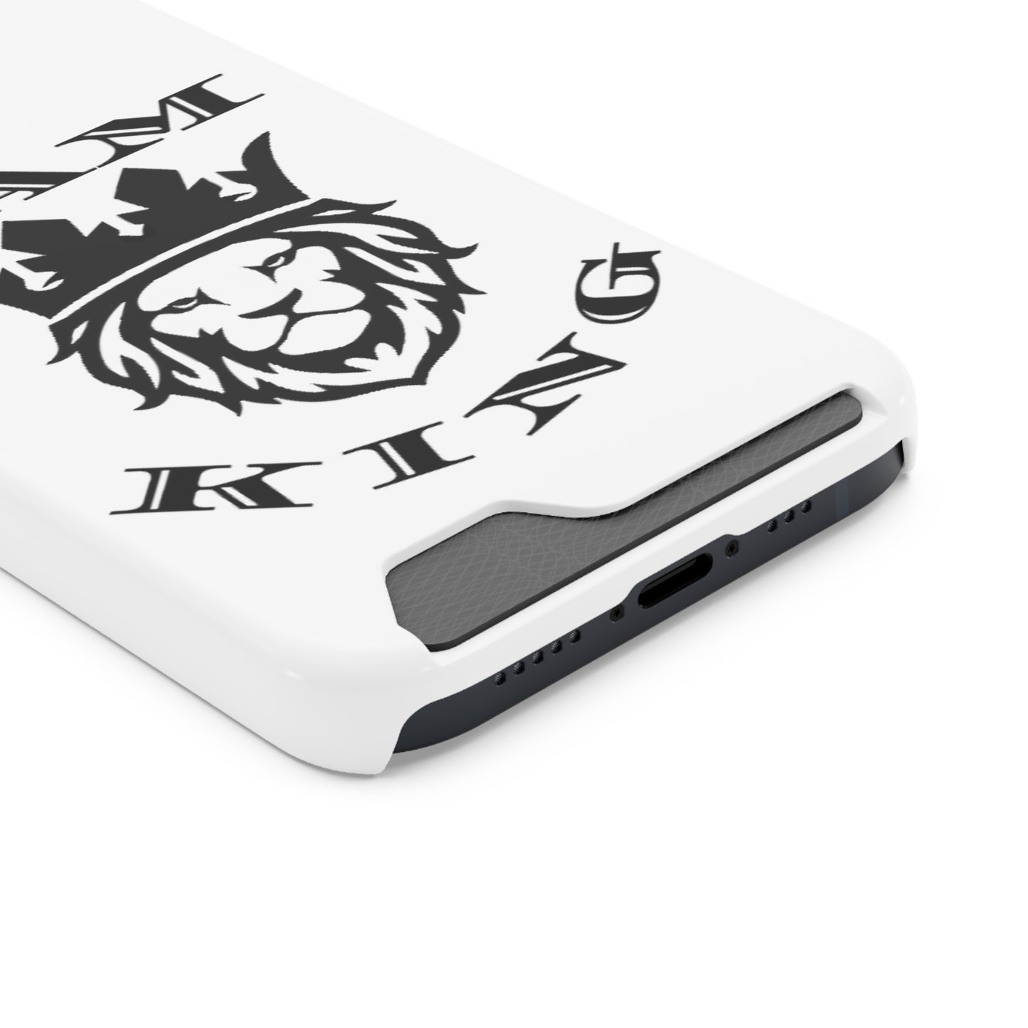 King Crown Phone Case with Card Holder - Stylish Protection for Royalty