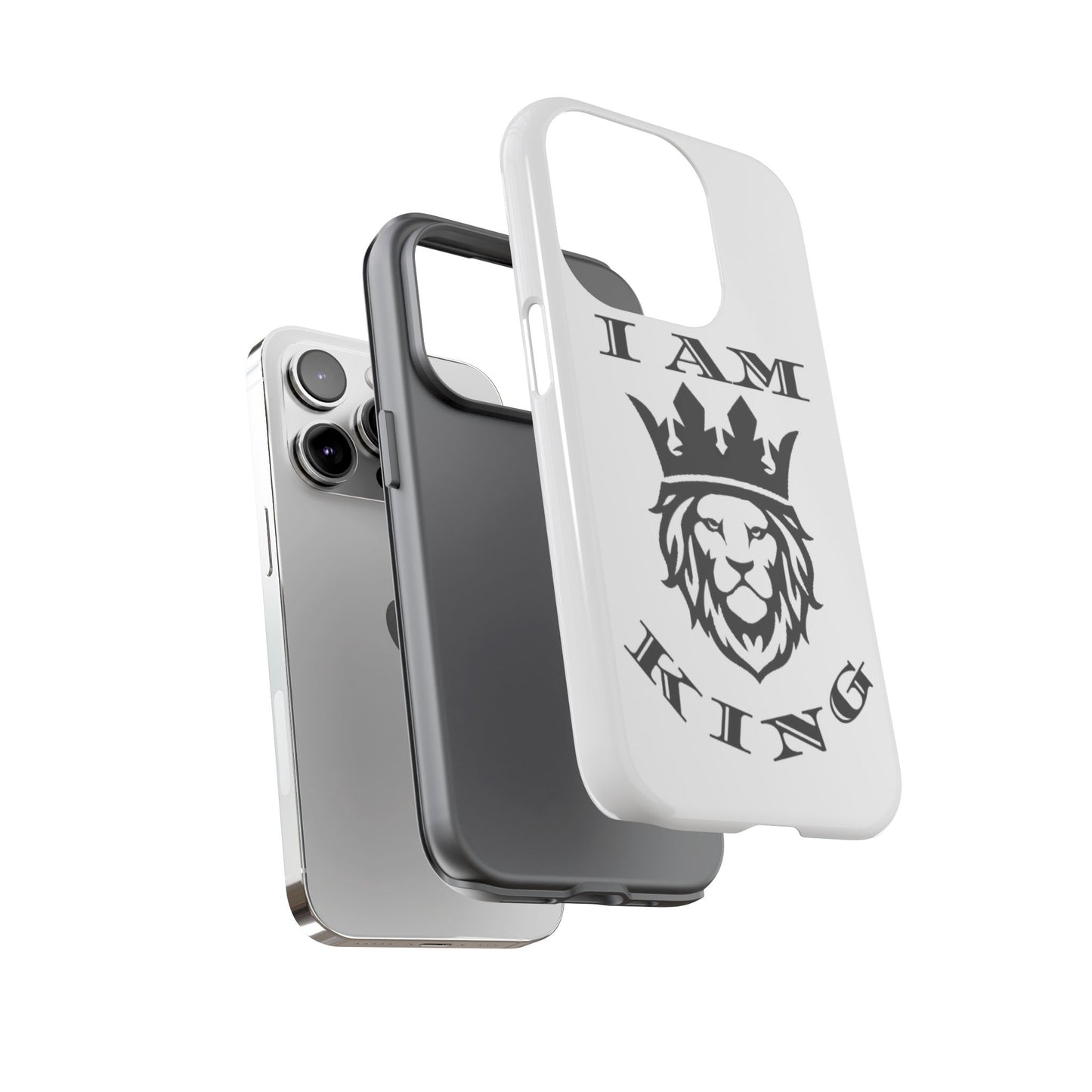 I Am King Lion Phone Case - Tough & Stylish Protection for Confidence, I Am King, I Am Queen, leadership, ruling, family, uplifting, kindness, King, Queen, Love, Lion